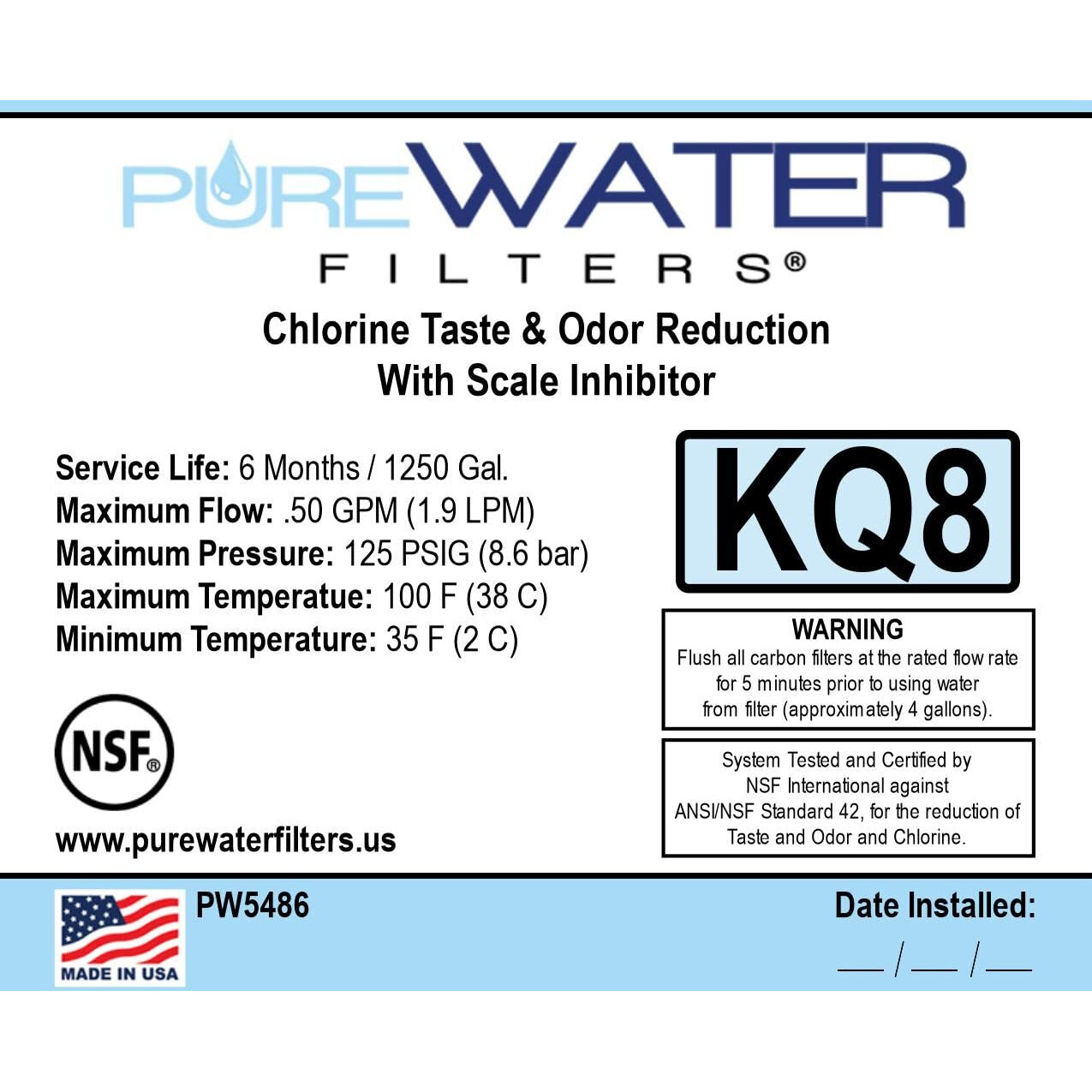 Water Filter Kit Compatible With Keurig B150, K150, B155, K155, K2500, K3000, B3000, B3000Se, K3500, K4000 (Filter, Housing Head, Mounting Bracket With Screws) By Purewater Filters
