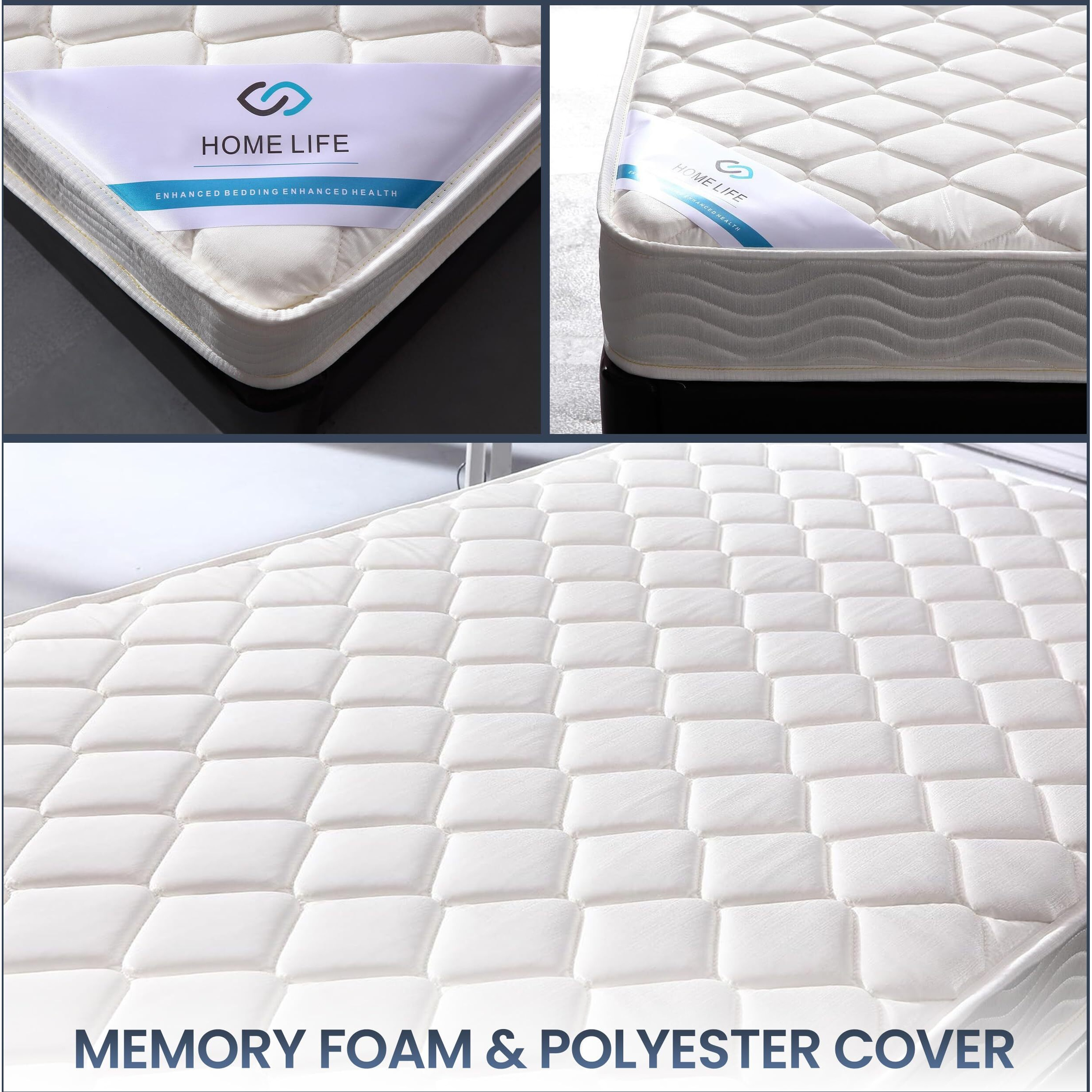 Home Life 6 Inch Twin Bed Mattress - Hybrid Euro Top Comfort Sleep - Eco-Friendly, Breathable Innerspring Twin Size Mattress