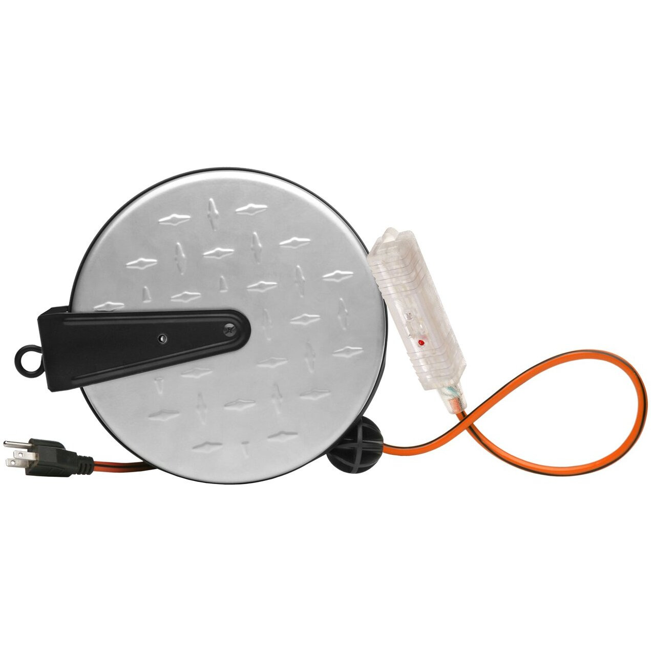Designers Edge E215 Metal Extension Cord Reel With Diamond Plate 30-Foot