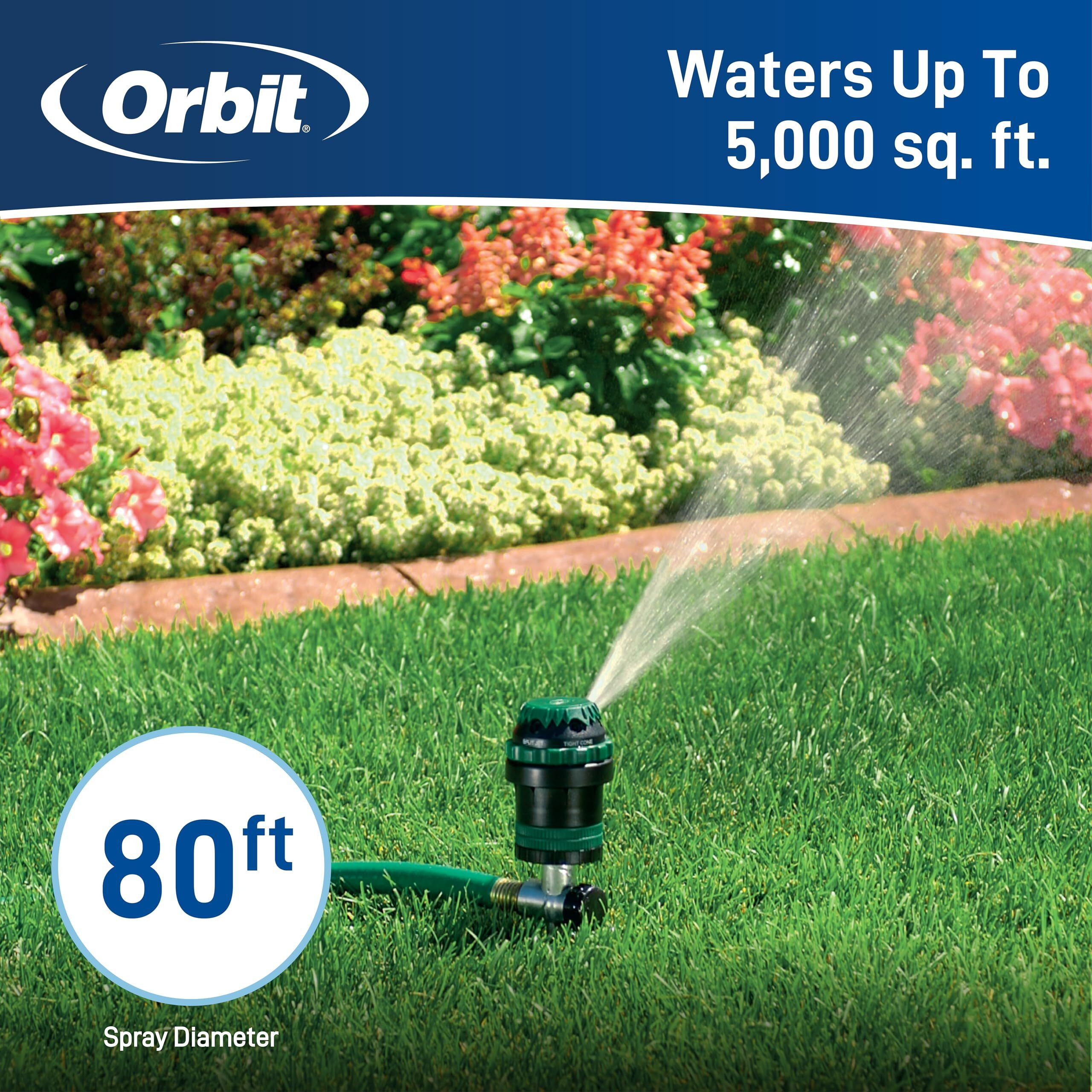 Orbit 58573N H2O-6 Gear Drive Sprinkler (Sprinkler On Spike)