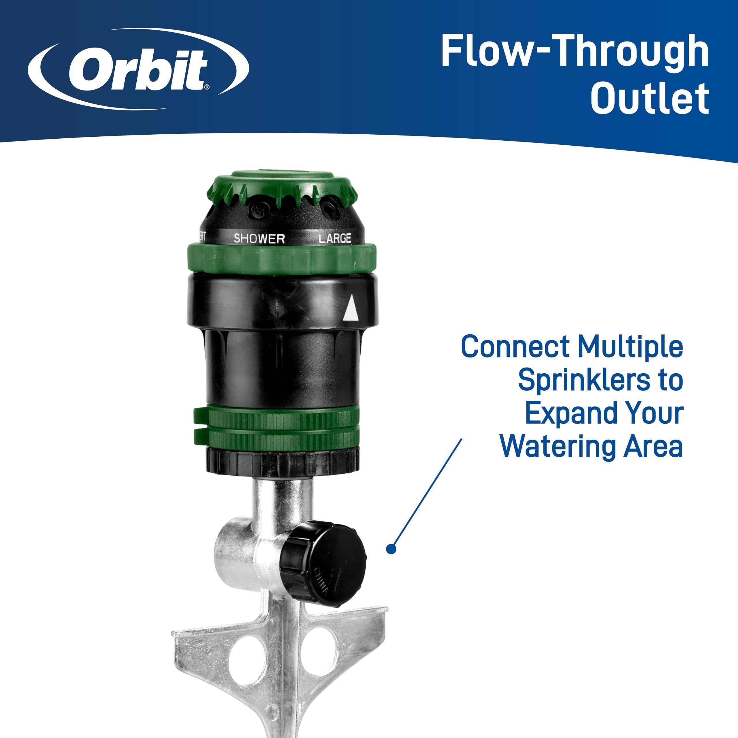 Orbit 58573N H2O-6 Gear Drive Sprinkler (Sprinkler On Spike)