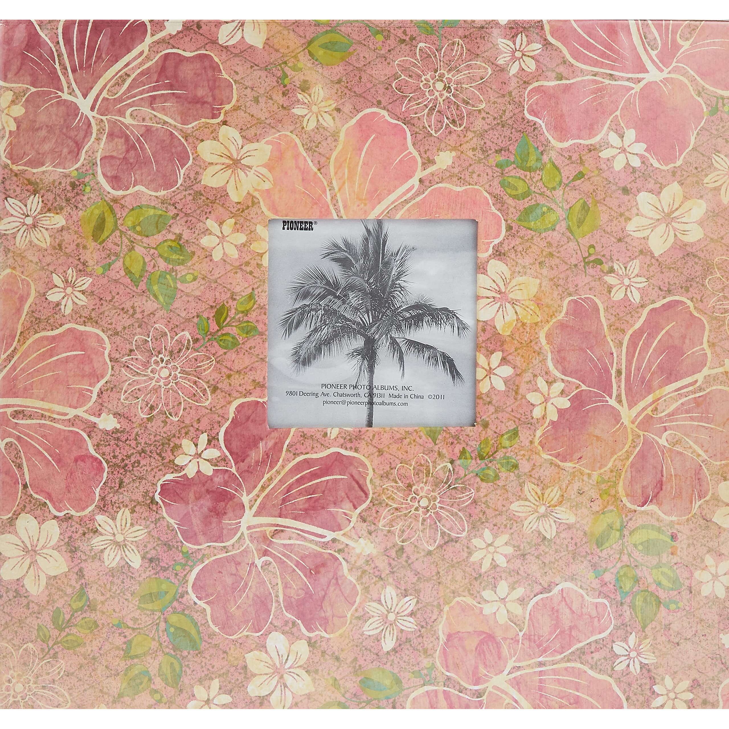 Pioneer 12X12 Tropical Frame Cover Scrapbook, Hibiscus