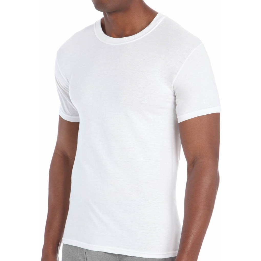 Hanes Ultimate Mens Control Crew Neck - Multiple Packs Available Undershirts, White 6 Pack, Medium Us