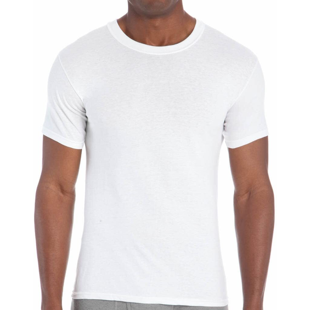 Hanes Ultimate Mens Control Crew Neck - Multiple Packs Available Undershirts, White 6 Pack, Medium Us