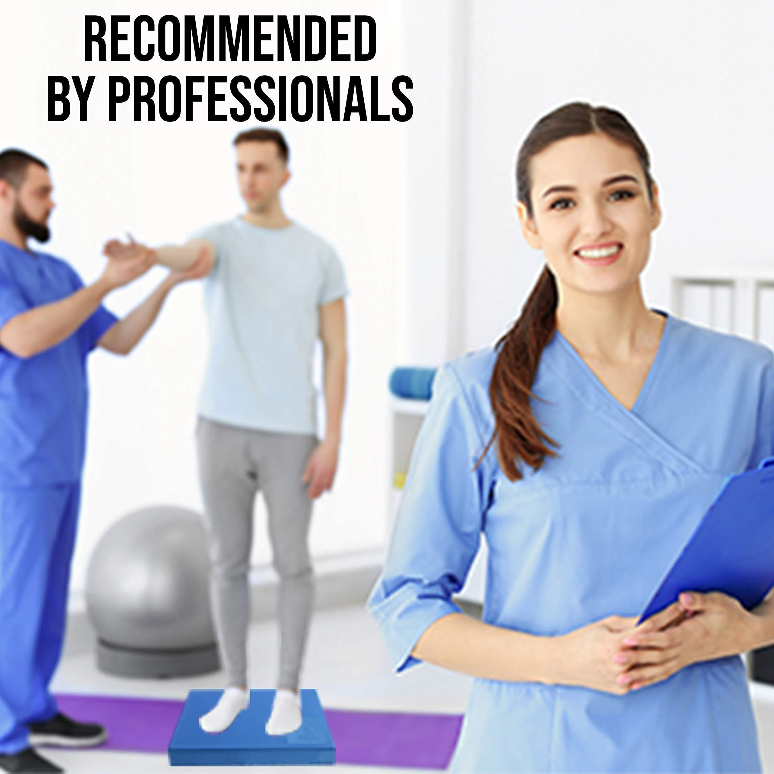 Xl Or L Foam Balance Pad - Free Stretching Strap & Booklet | Extra Large Balance Pads - Physical Therapy, Ankle & Knee Rehab