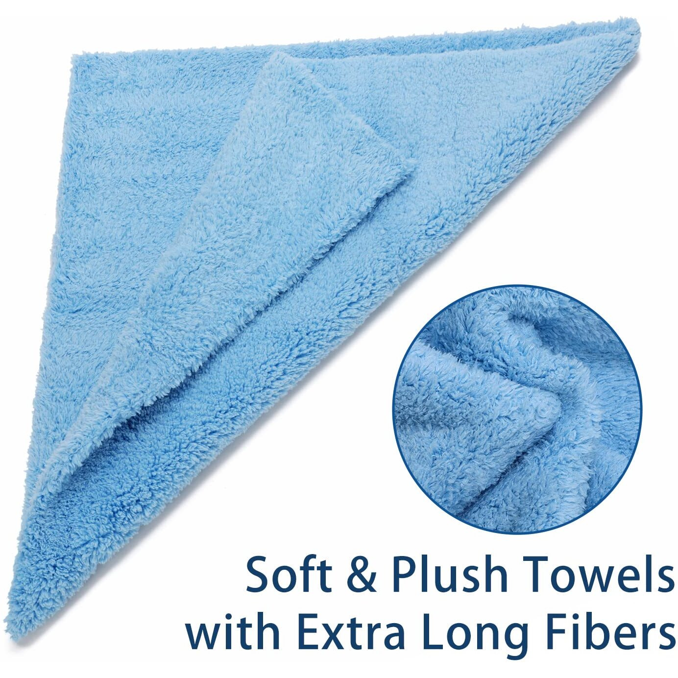 Carcarez Microfiber Towels For Cars, Car Drying Wash Detailing Buffing Polishing Towel With Plush Edgeless Microfiber Cloth, 450 Gsm 16X16 In. Pack Of 6