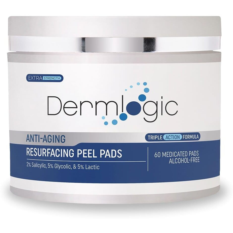 Anti Aging Resurfacing Peel Pads- Triple Action Chemical Peel Pads Combined With Glycolic, Lactic, And Salicylic Acids. Smooths Fine Lines, Wrinkles, Dark Spots, And Imperfections To Enhance The Skin