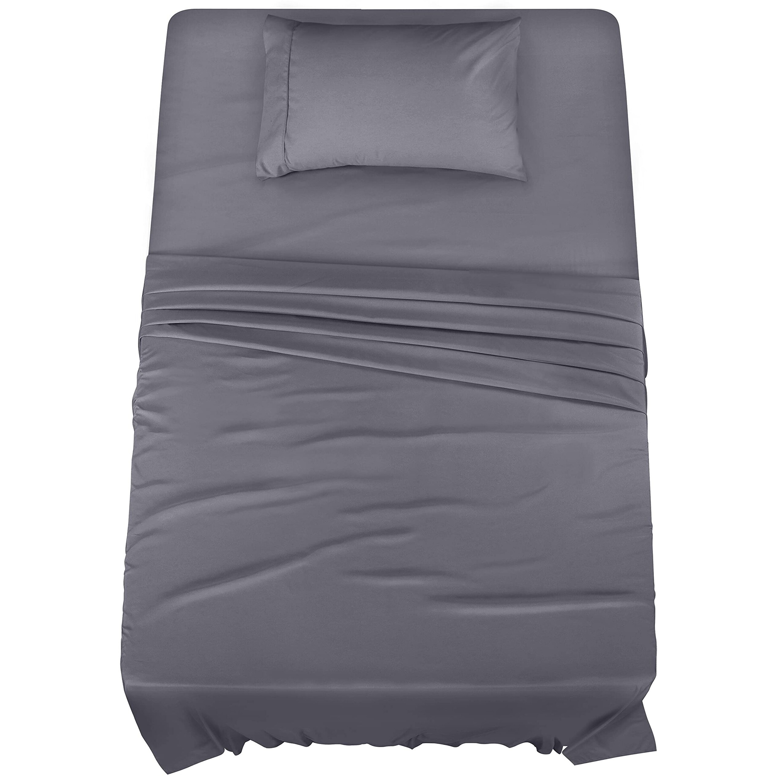 Utopia Bedding Twin Bed Sheets Set - 3 Piece Bedding - Brushed Microfiber - Shrinkage And Fade Resistant - Easy Care (Twin, Grey)