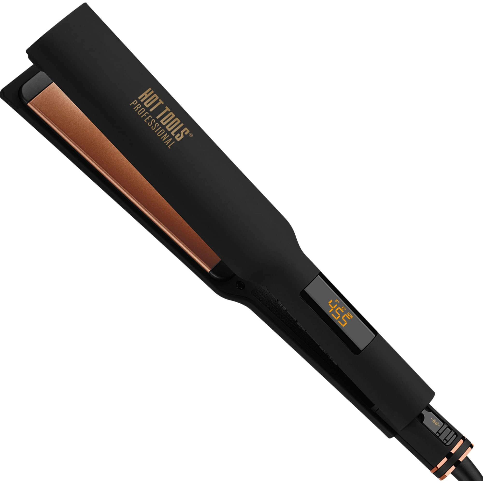 Hot Tools Professional Rose Gold Digital Extra Long Flat Iron, 1-1/2 Inch