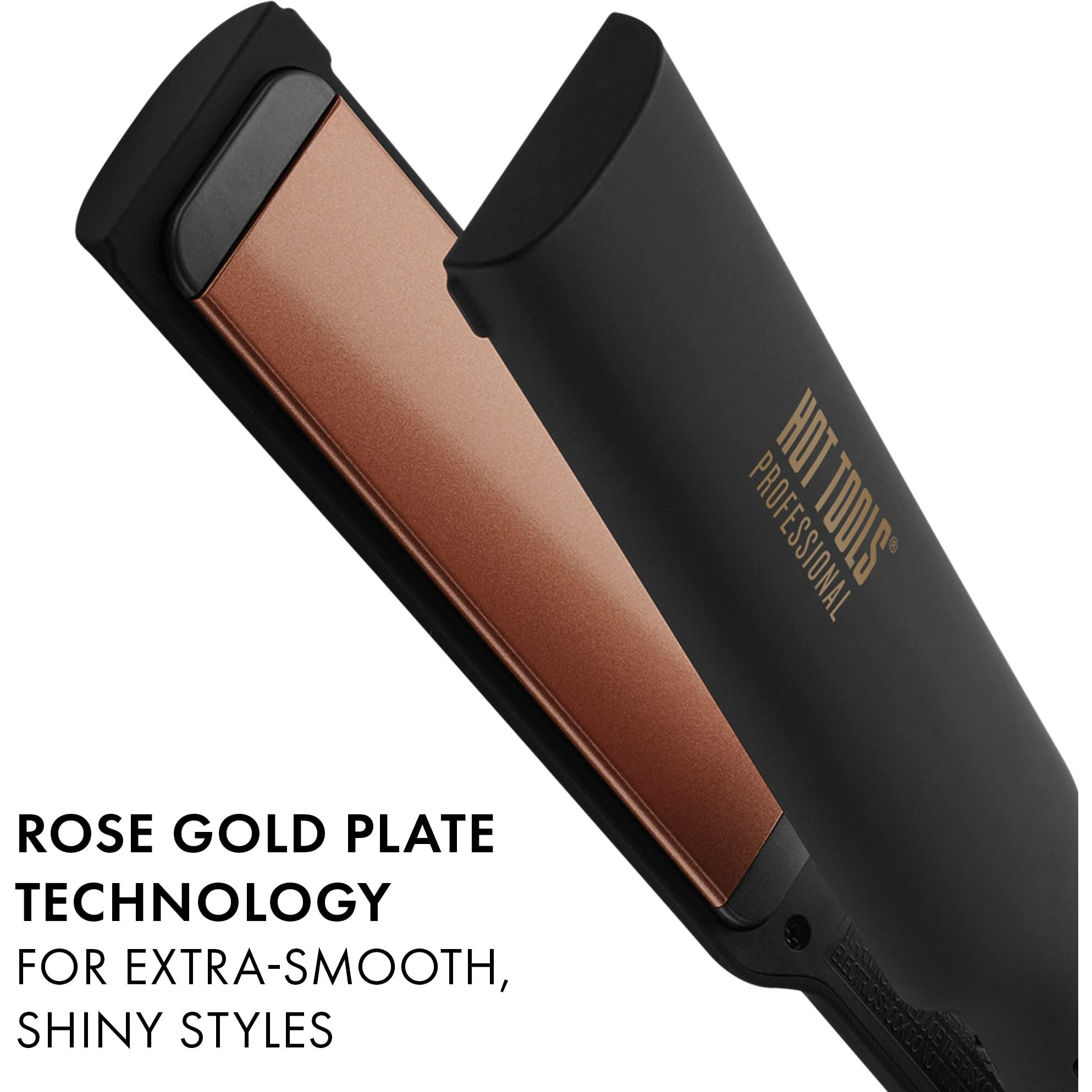 Hot Tools Professional Rose Gold Digital Extra Long Flat Iron, 1-1/2 Inch
