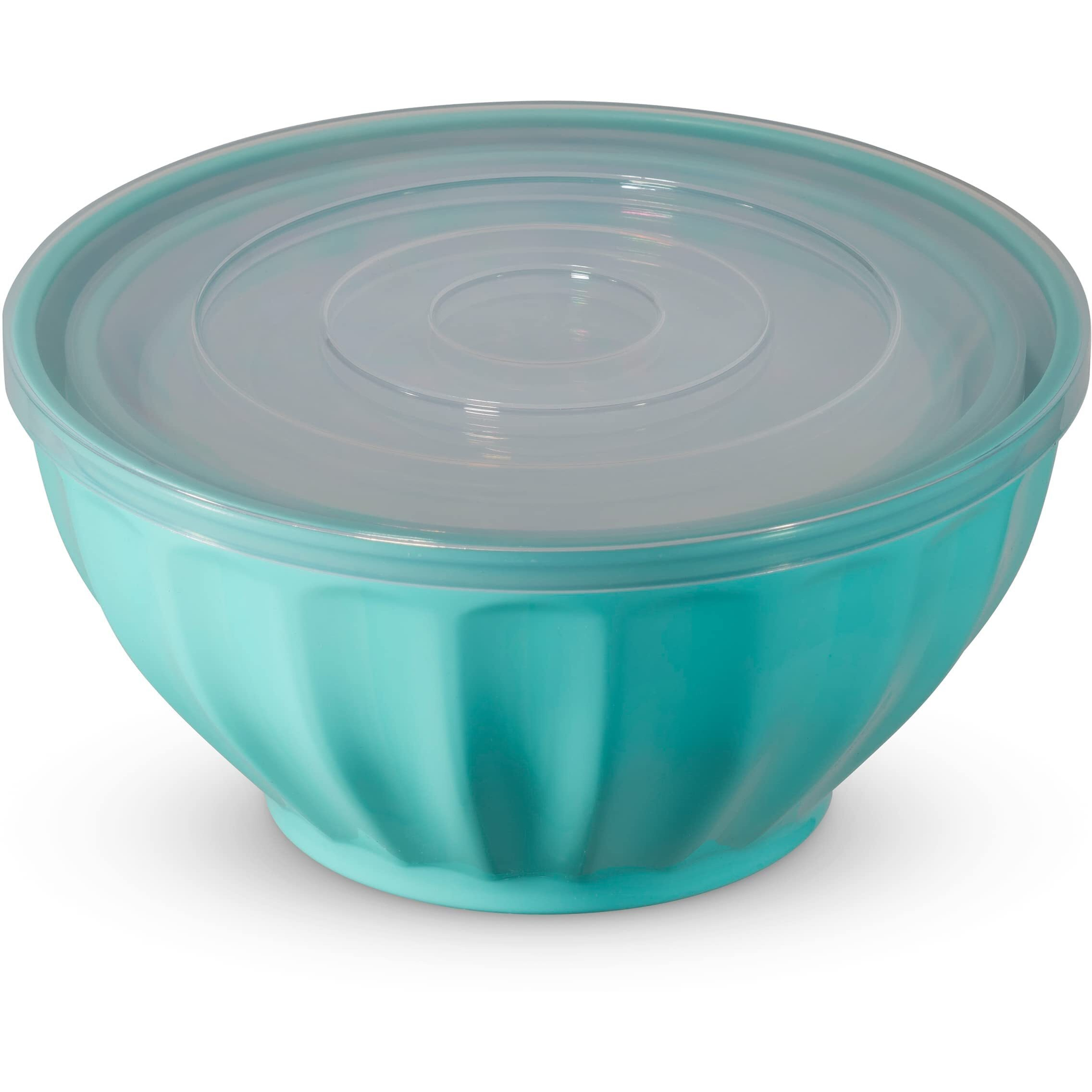 Godinger Mixing Bowls With Lids, Plastic Nesting Bowls Set, Food Storage Bowls, Microwave Safe Mixing Bowl Set, 3 Bowls 3 Lids