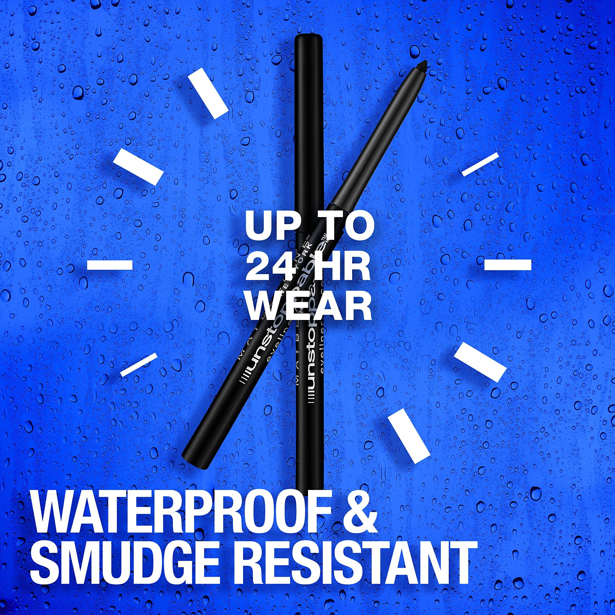 Maybelline Unstoppable Waterproof Mechanical Black Eyeliner, Onyx, 1 Count