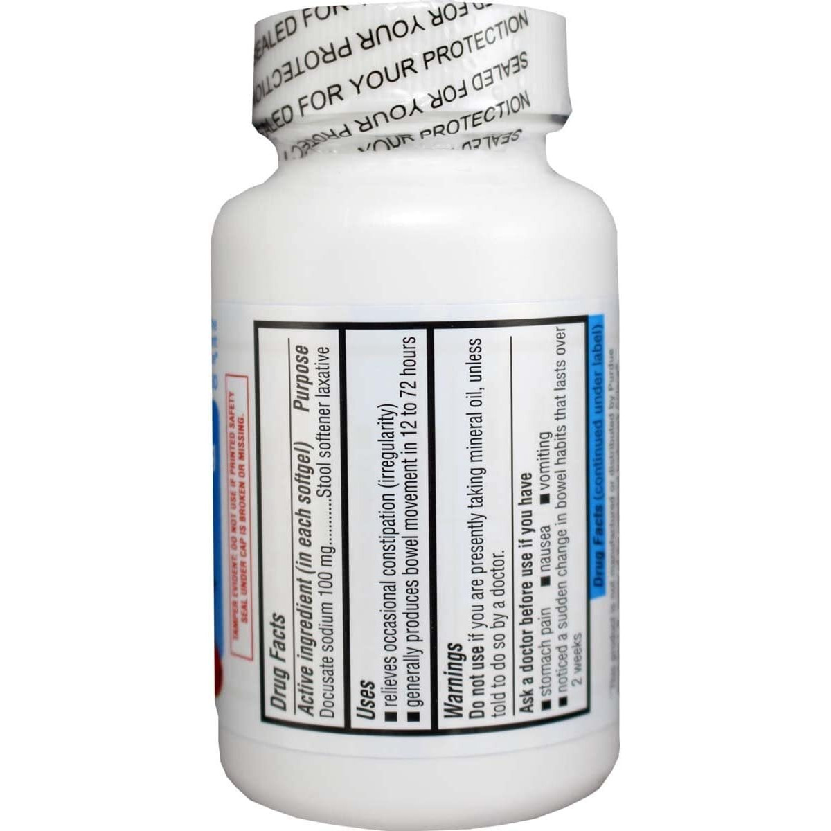 Major Dok Stool Softener Softgels 100 Mg Softgel Per Bottle