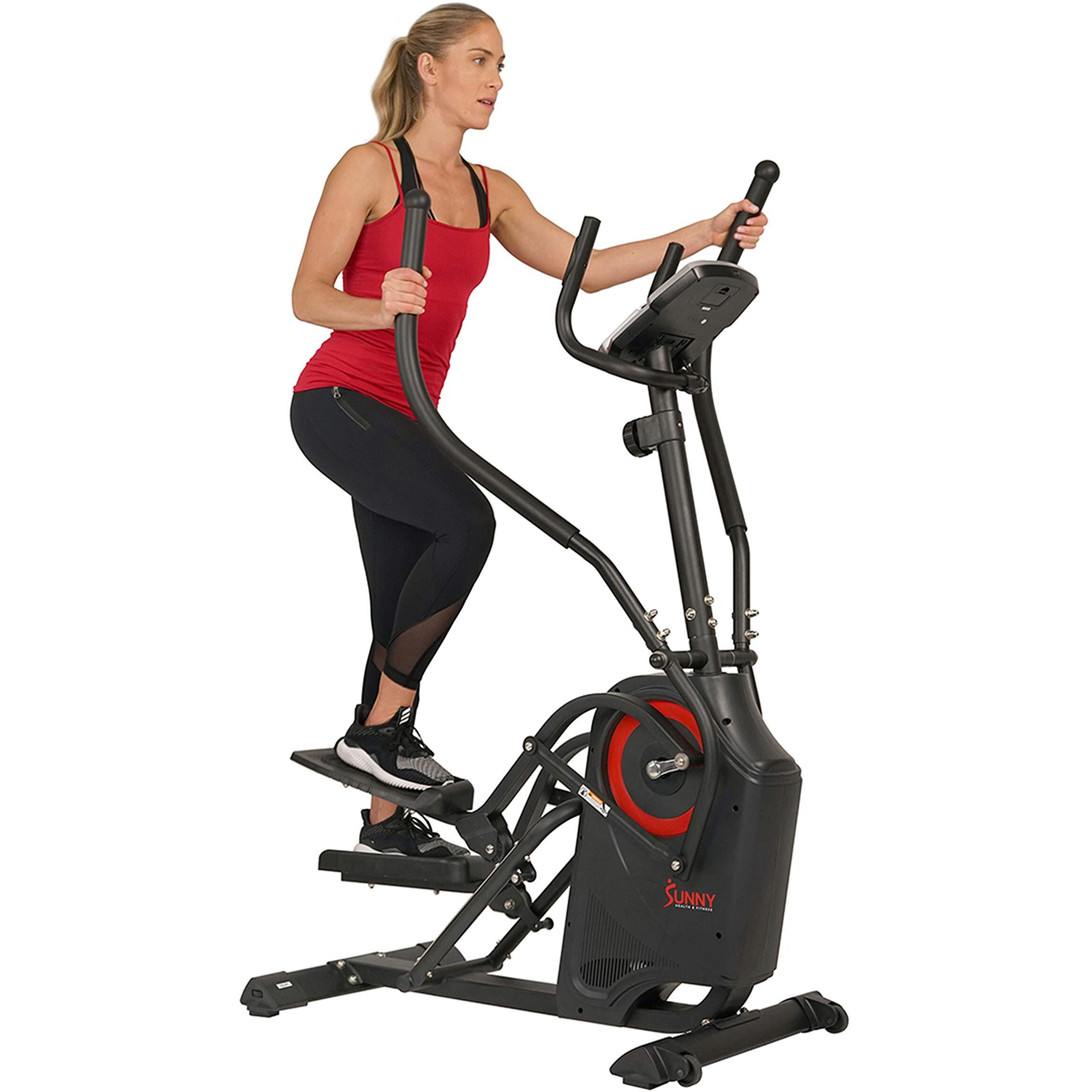 Sunny Health & Fitness Premium Cardio Climber Stepping Elliptical Machine - Sf-E3919, Black