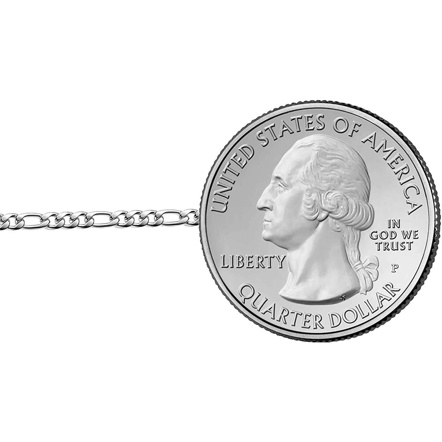 Savlano 925 Sterling Silver 4Mm Italian Solid Figaro Link Chain Necklace Comes With A Gift Box For Men & Women - Made In Italy (24, 4Mm)