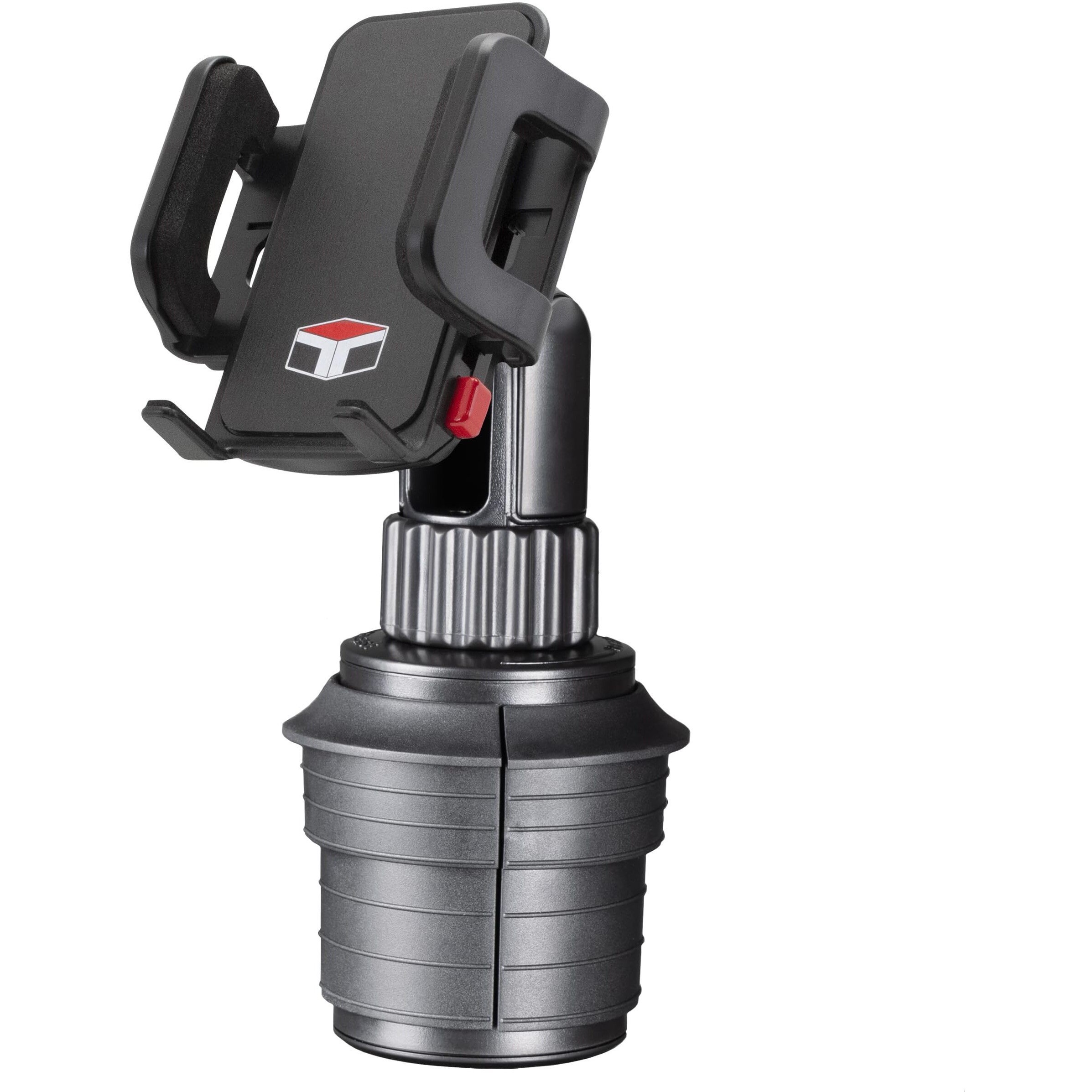 Tuff Tech Cup Holder Universal Car Mount Phone Holder With Adjustable Base And Holder For -Iphone, Samsung, Lg, Moto, Huawei, Smartphones, Black