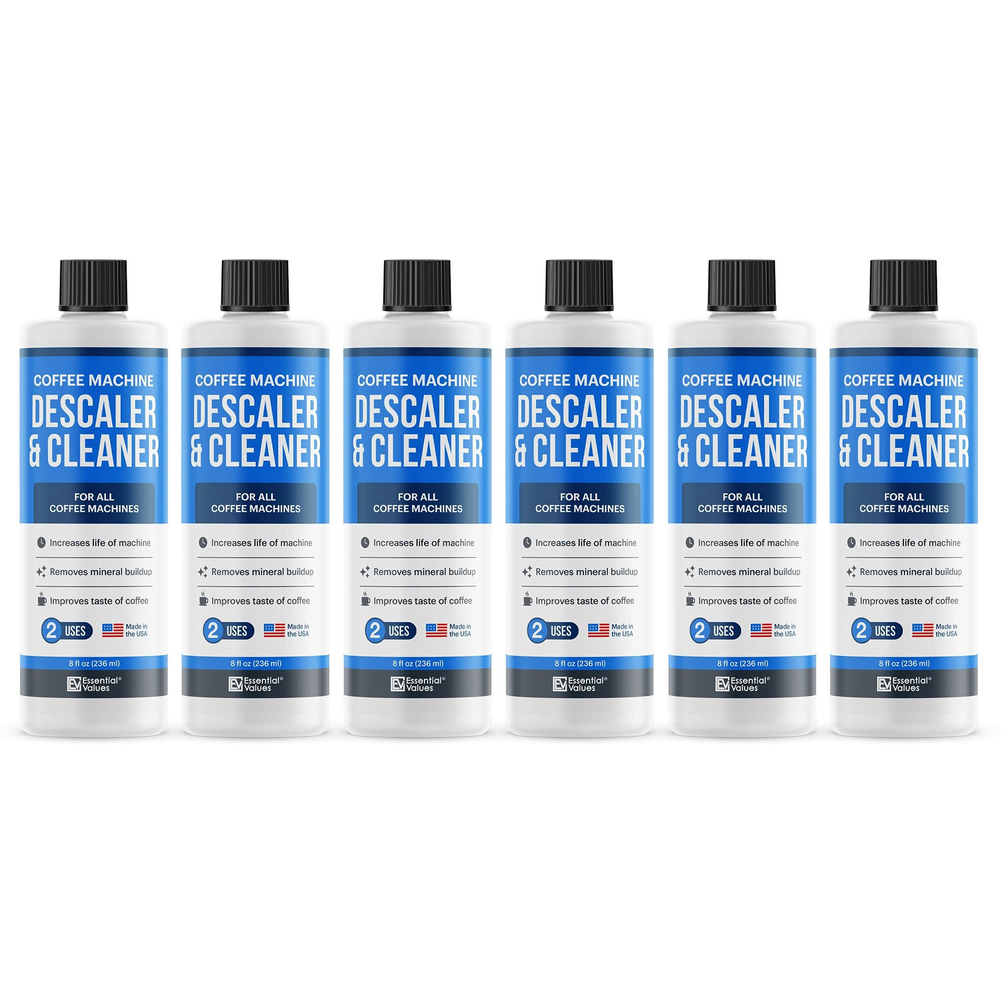 Descaling Solution (12 Uses) Coffee Machine Descaler Cleaner | Compatible With Breville Keurig Nespresso Delonghi & More | Liquid To Descale Automatic Coffee Makers & Espresso Machines