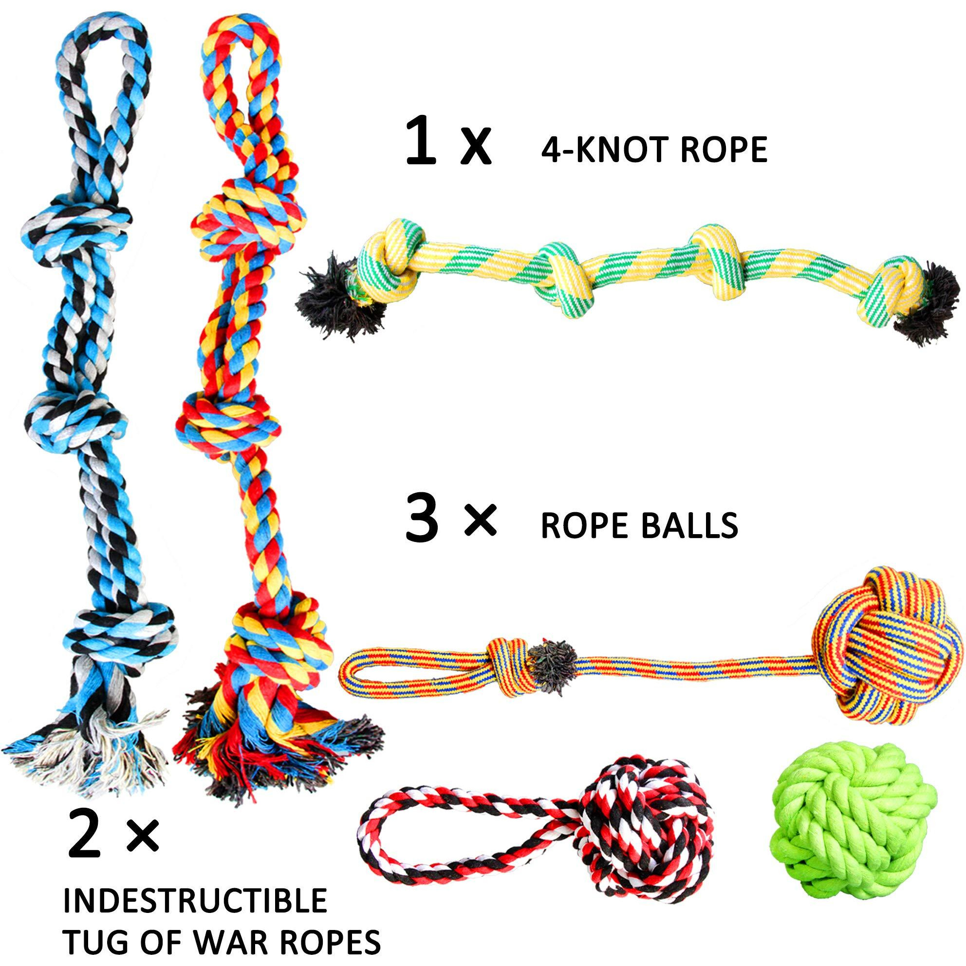 Youngever 6 Pack Large Dog Rope Toys, Dog Chew Toys, Dog Toys For Large, Xl Large Breed Dogs
