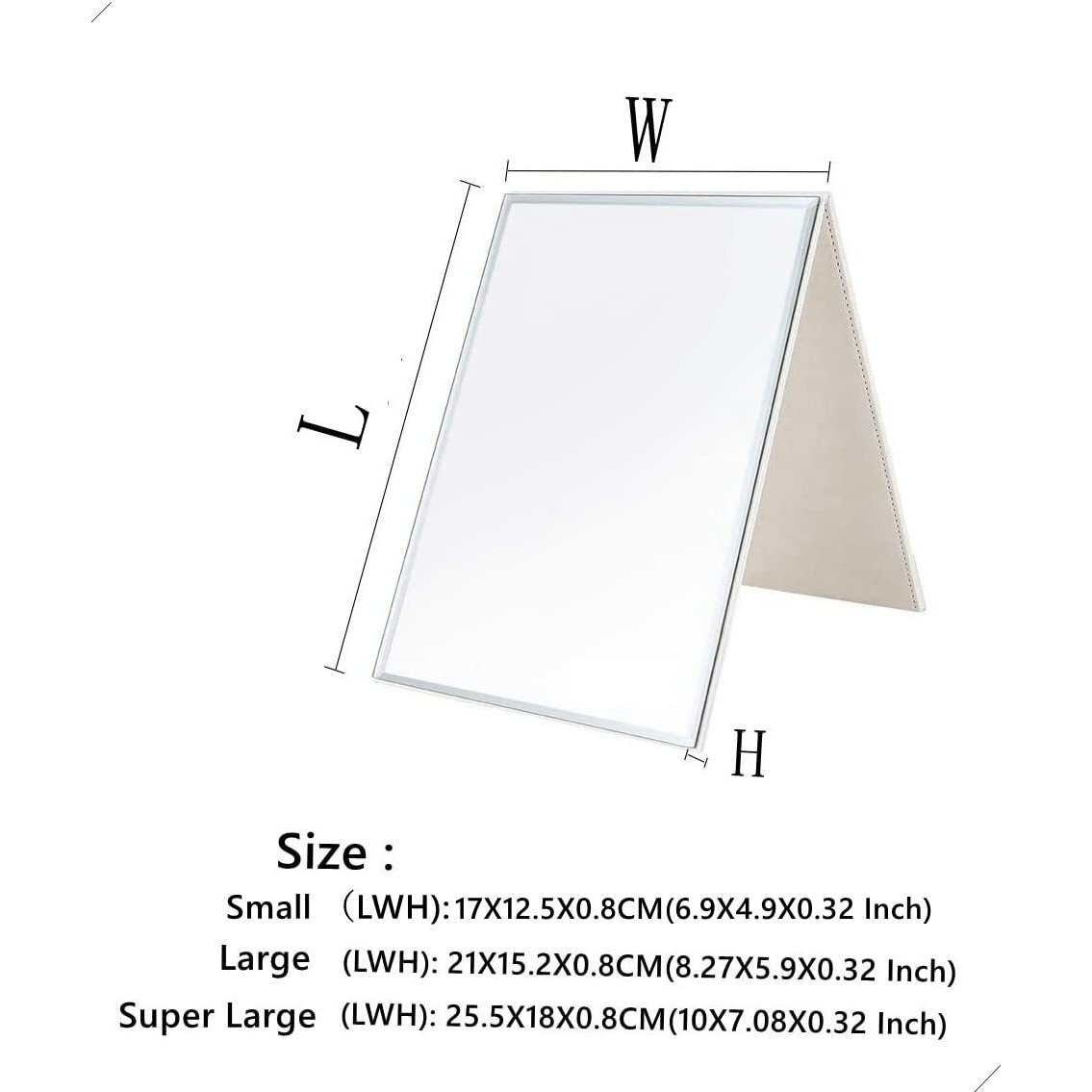 Zcooooool Mirror Large Portable Super Hd Mirror Makeup Mirror Multi Stand Angle Hand Free/ Handheld / Tabletop Foldable Mirror 10X7 Inch