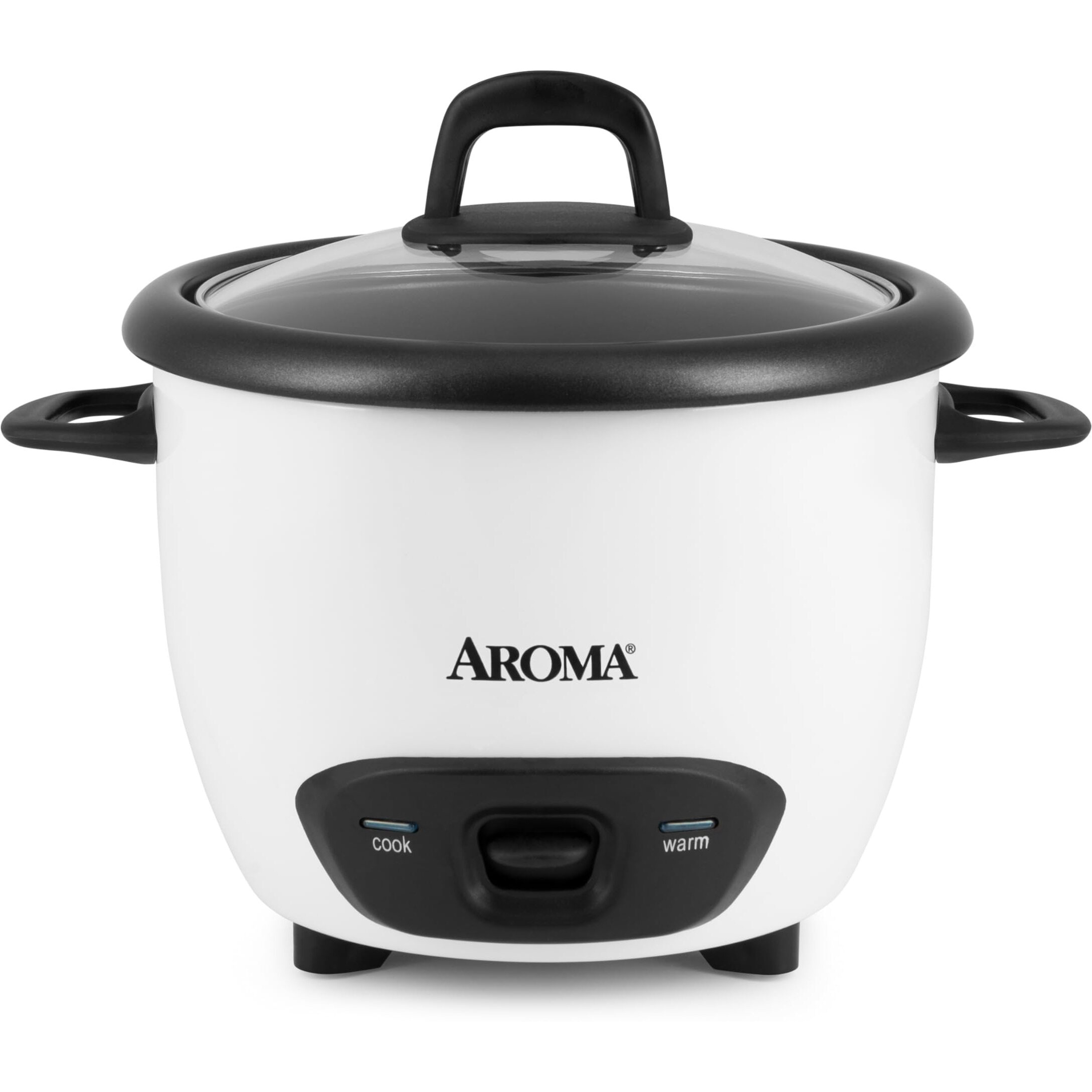 Aroma Housewares 6-Cup (Cooked) (3-Cup Uncooked) Pot-Style Rice Cooker (Arc-743G) , White