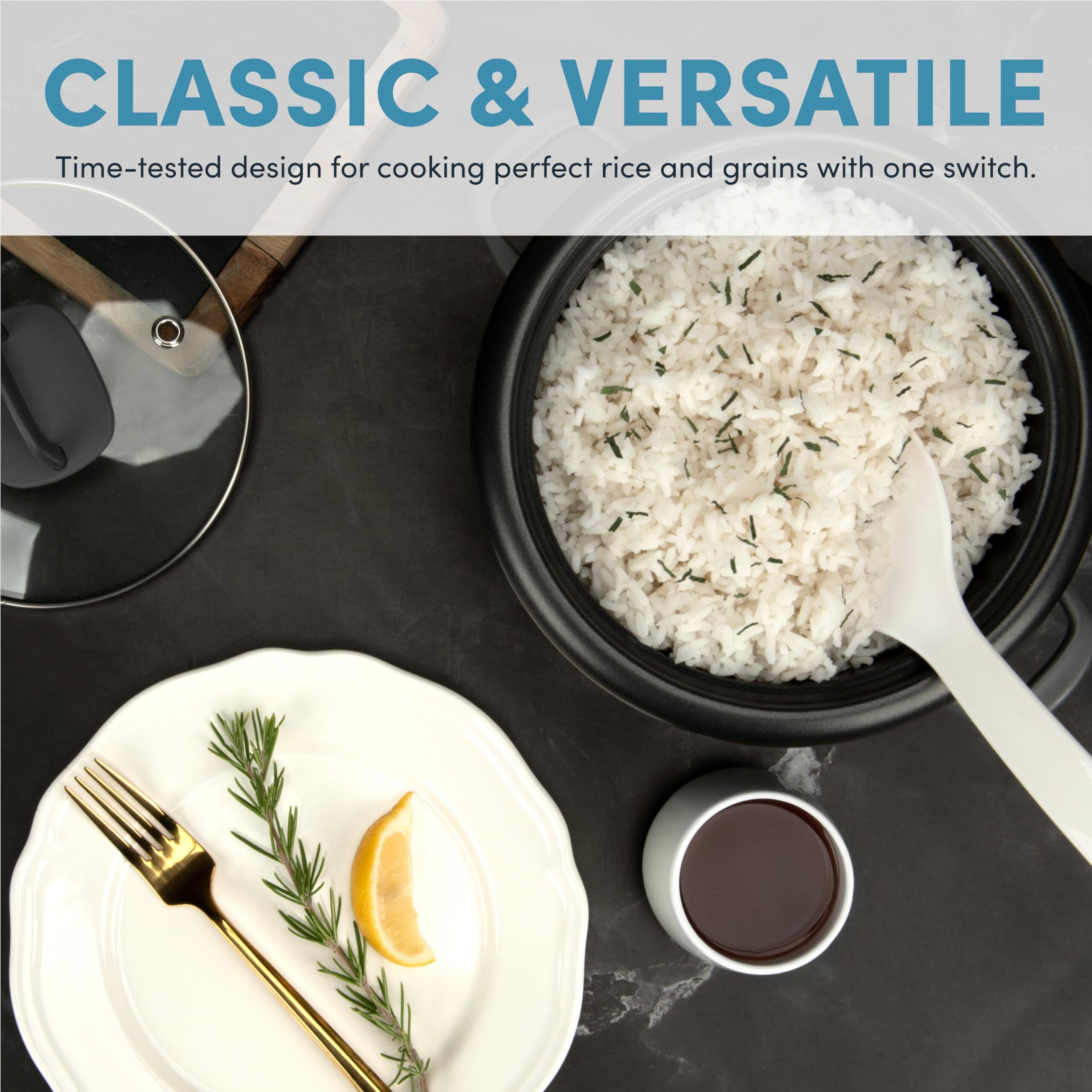 Aroma Housewares 6-Cup (Cooked) (3-Cup Uncooked) Pot-Style Rice Cooker (Arc-743G) , White