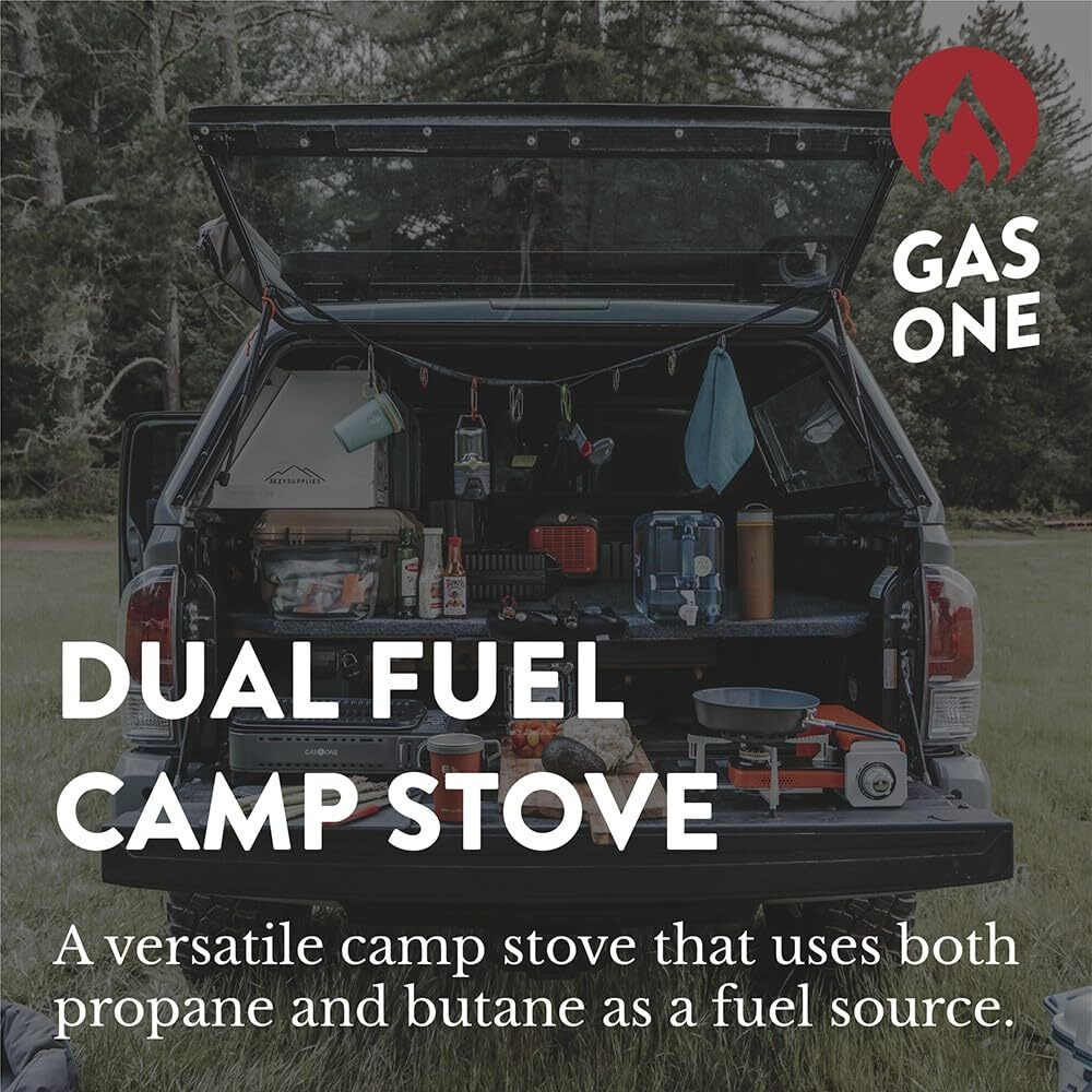 Gas One Gs-3400P Propane Or Butane Stove Dual Fuel Stove Portable Camping Stove - Patented - With Carrying Case Great For Emergency Preparedness Kit