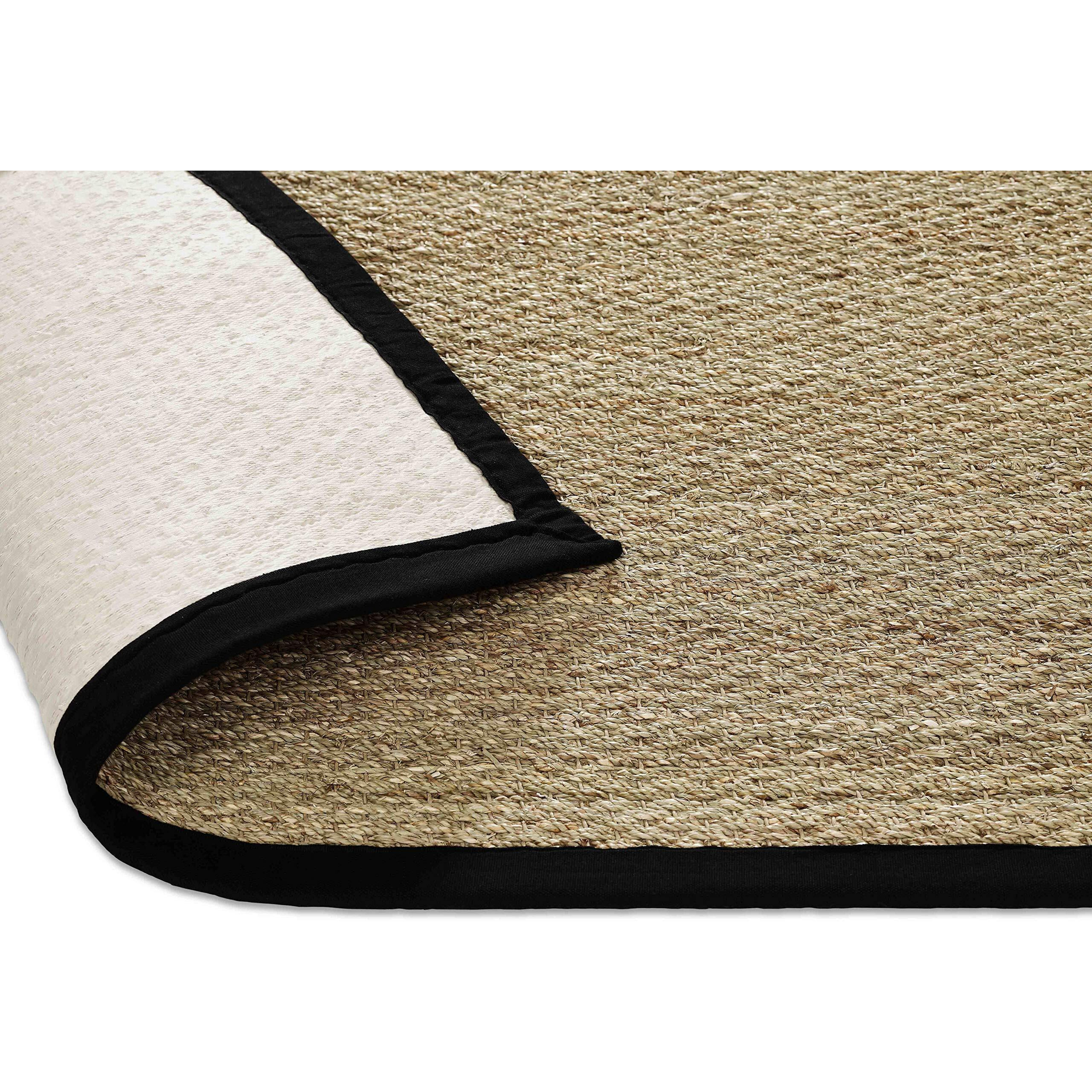 Chesapeake Seagrass Area Rug With Black Border (5'X7')