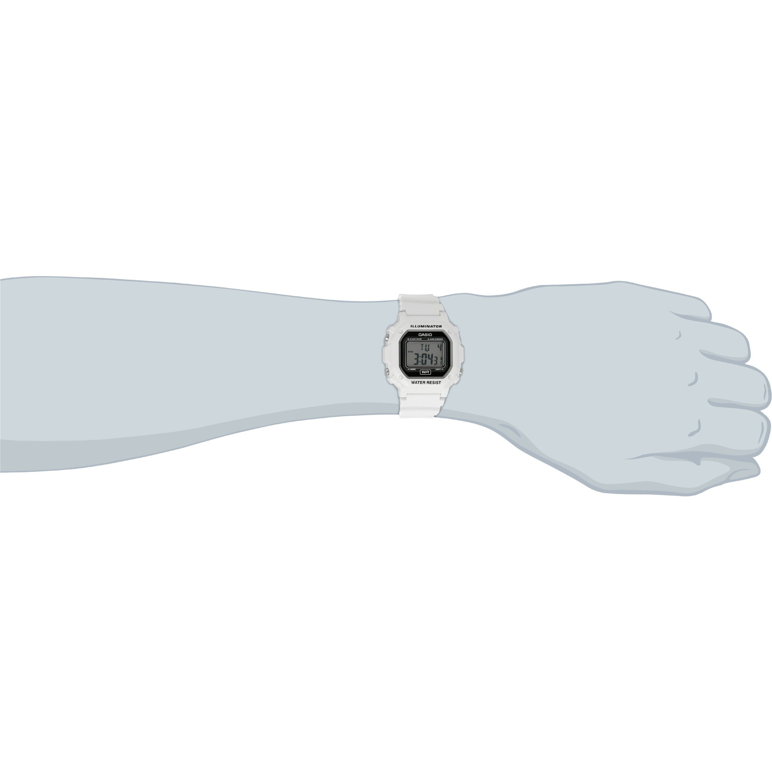 Casio Unisex Classic Illuminator Resin Band Watch With Digital Display | Alarm Chronograph