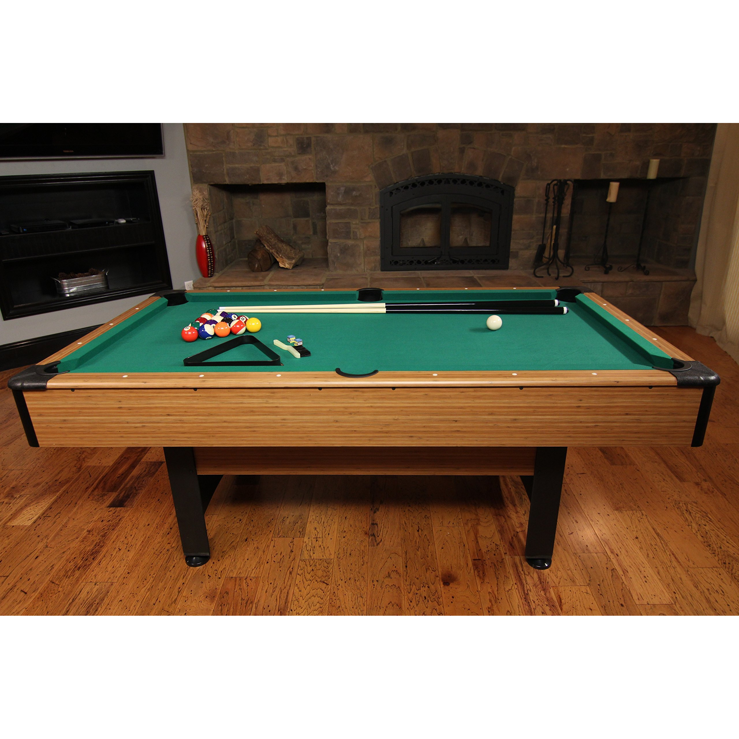 Mizerak Dynasty Space Saver 6.5' Billiard Table With Leg Levelers, Automatic Ball Return, And Classic Green Nylon Cloth