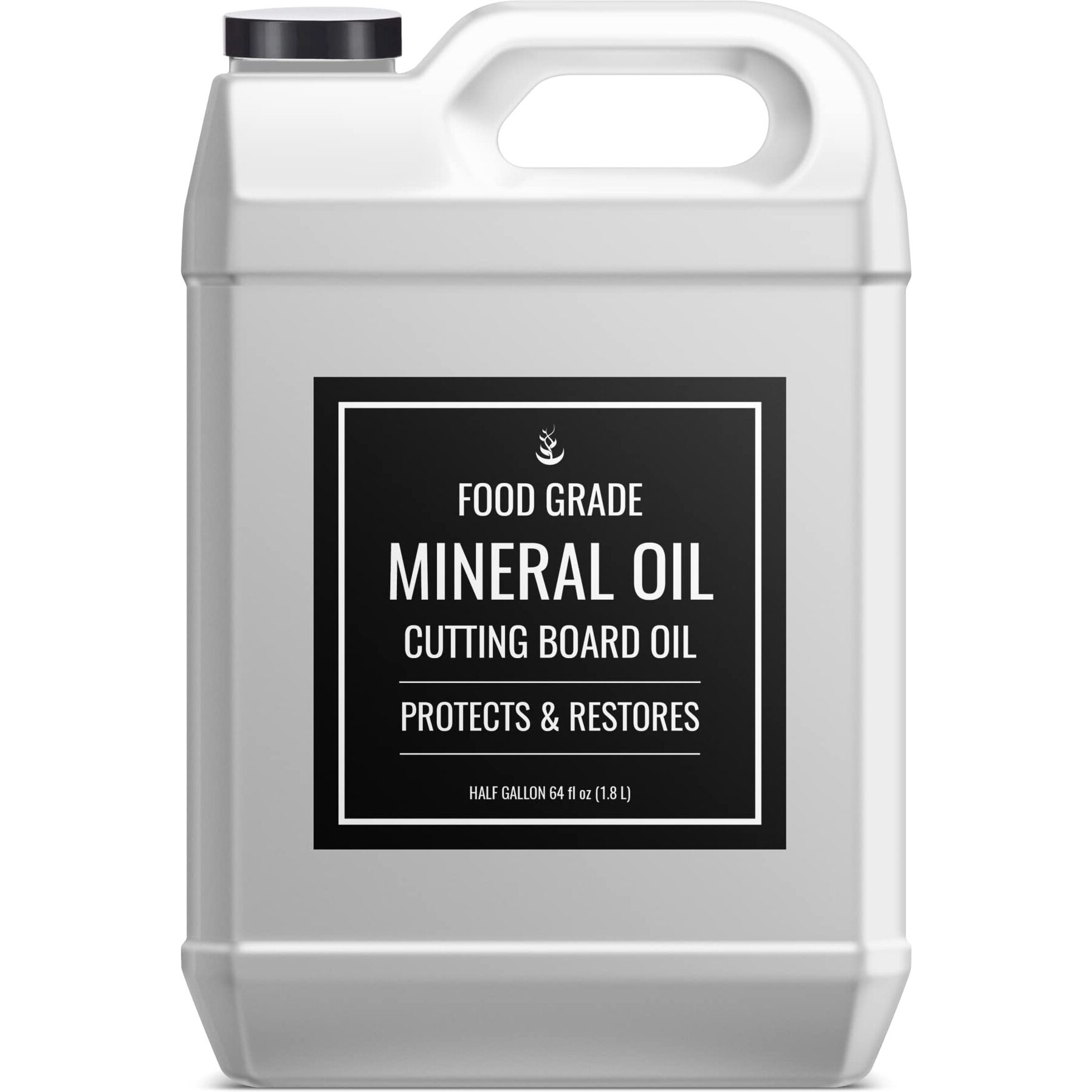 Pure Original Ingredients Mineral Oil (Half Gallon, 64 Fl Oz) For Cutting Boards, Butcher Blocks, Counter Tops, Wood Utensils