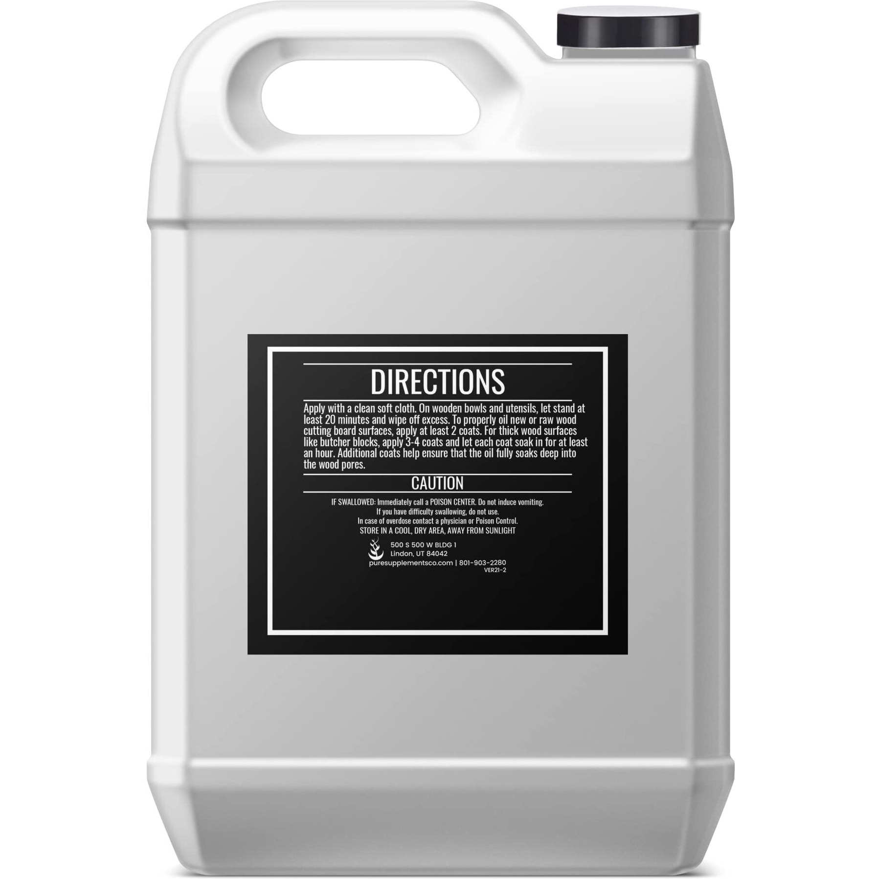 Pure Original Ingredients Mineral Oil (Half Gallon, 64 Fl Oz) For Cutting Boards, Butcher Blocks, Counter Tops, Wood Utensils