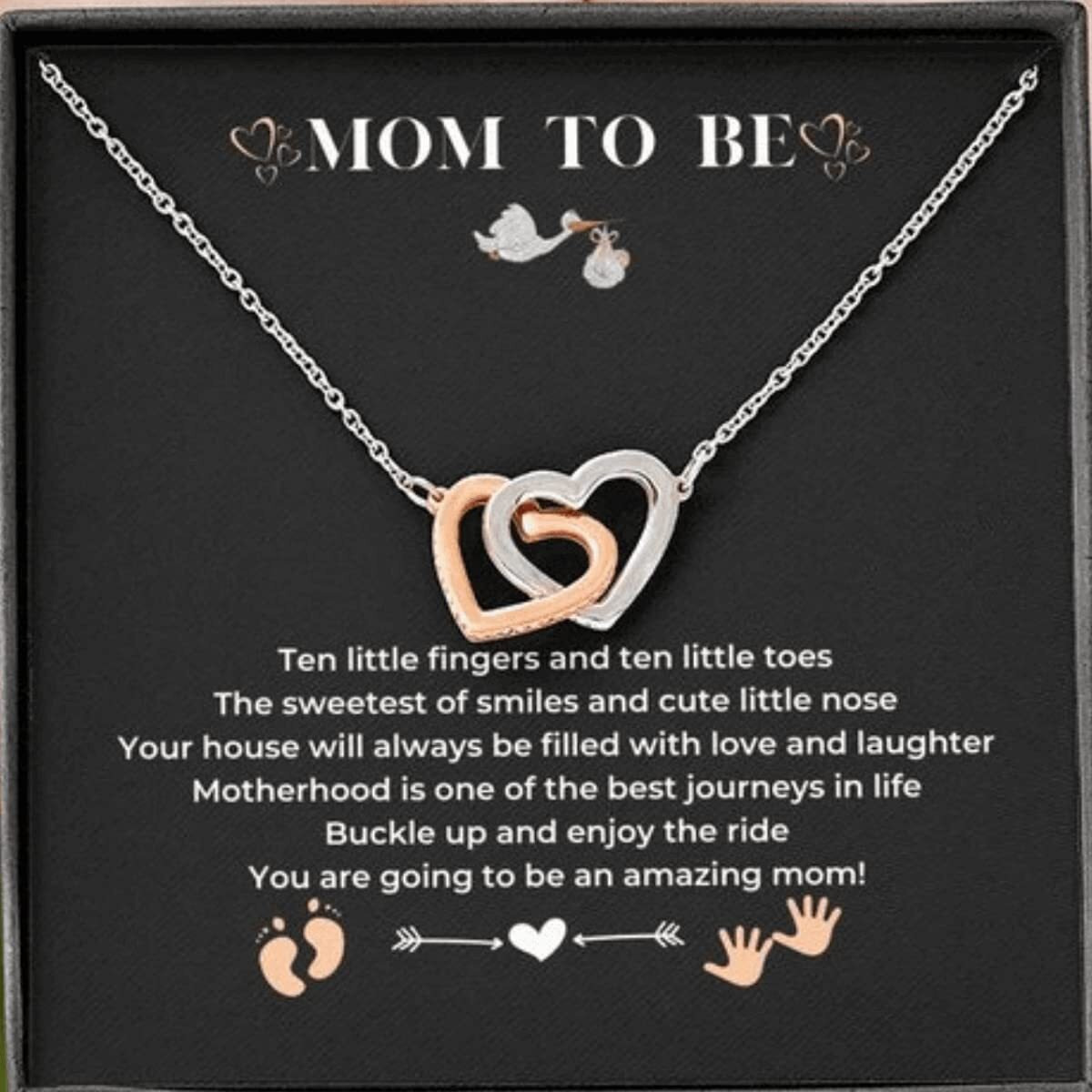 Mom To Be Gift - Sterling Silver Necklace Pregnancy Gifts For First Time Moms New Mom Gifts For Women Pregnant Mom Gifts First Time Mom Expecting Mom Baby Shower Gifts Ideas