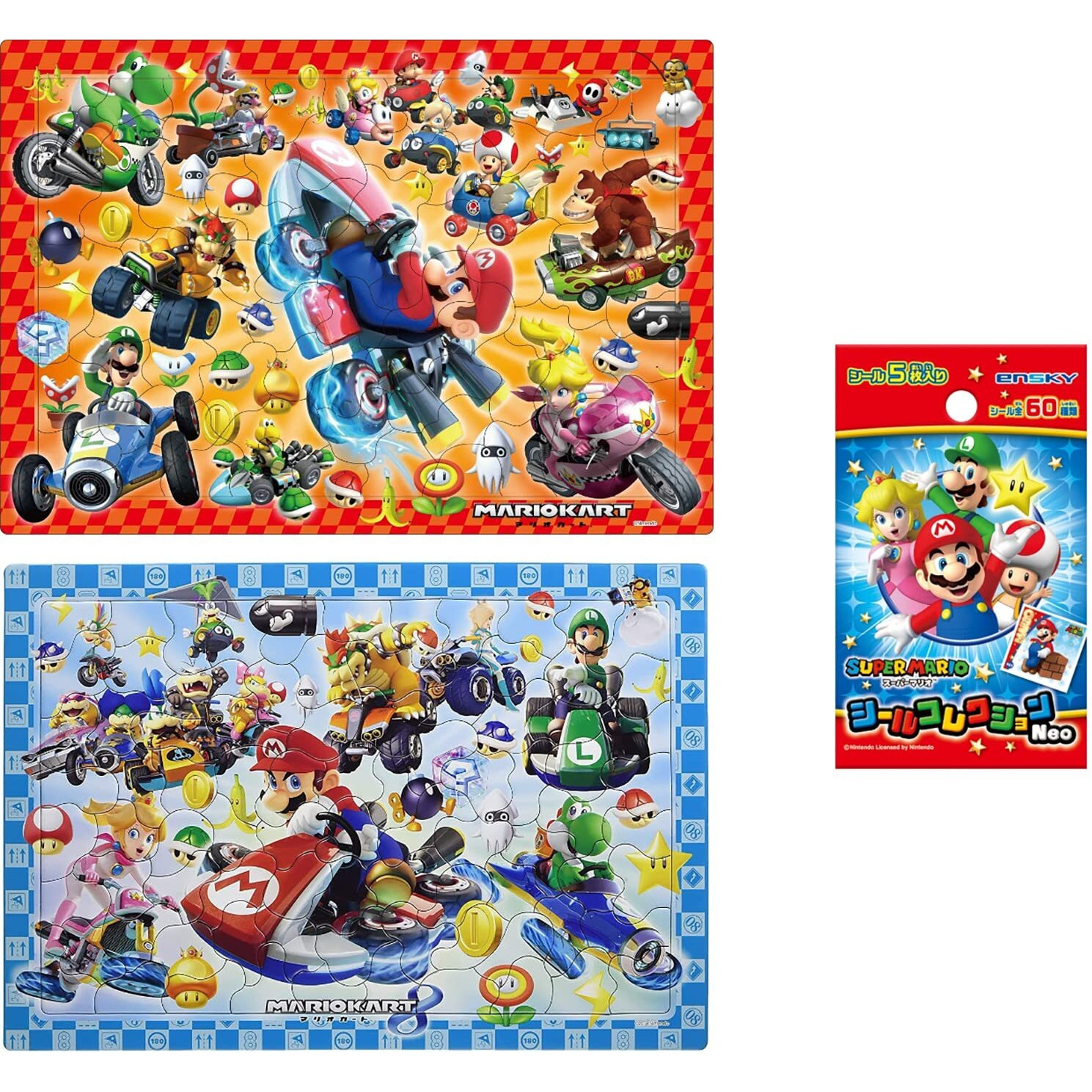 Otaku Apollo 85 Piece Picture Puzzle Mario Kart 8 26-625 & 75 Piece Kids Puzzle Step 3 Super Mario Kart With A Post Card And Thank You Sticker