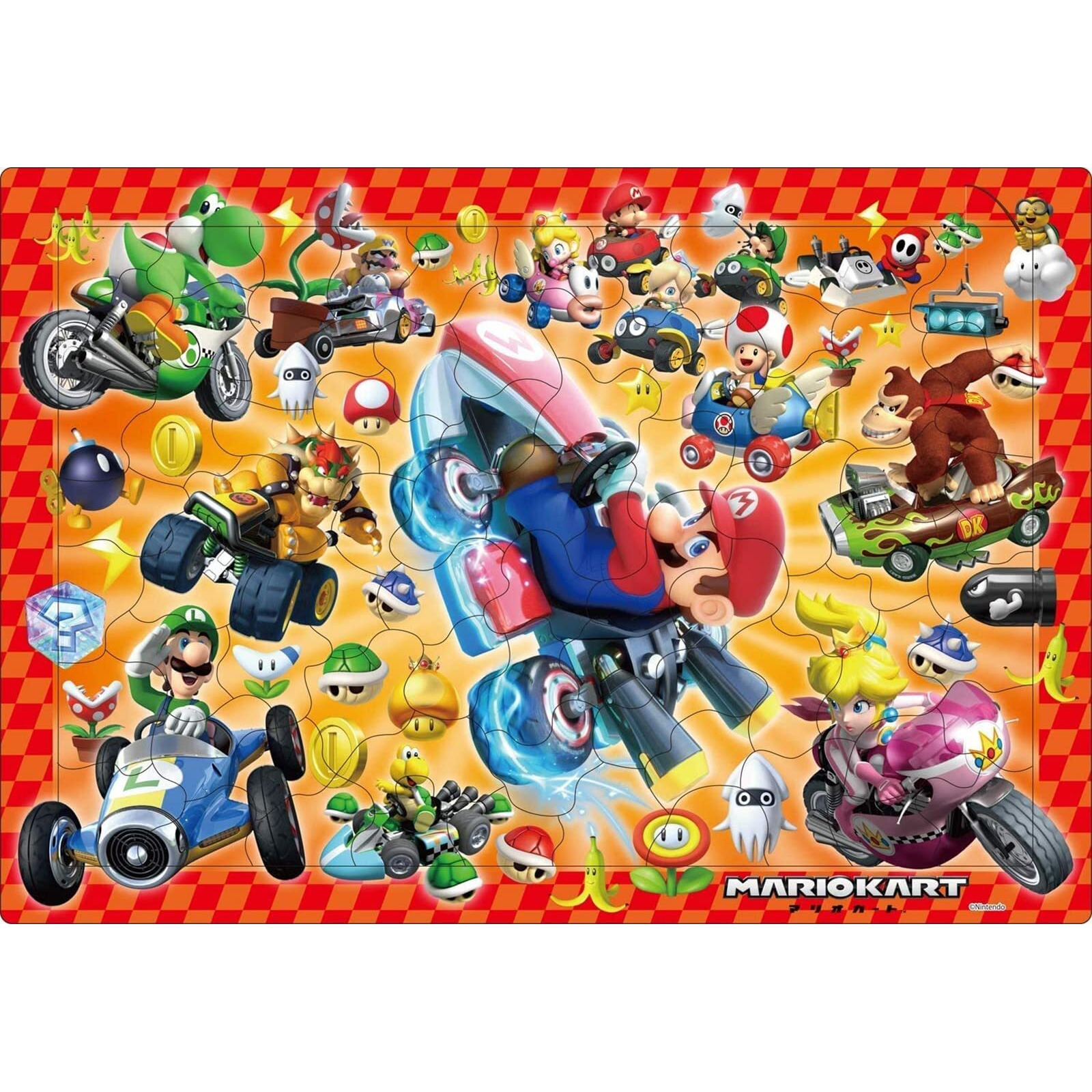 Otaku Apollo 85 Piece Picture Puzzle Mario Kart 8 26-625 & 75 Piece Kids Puzzle Step 3 Super Mario Kart With A Post Card And Thank You Sticker
