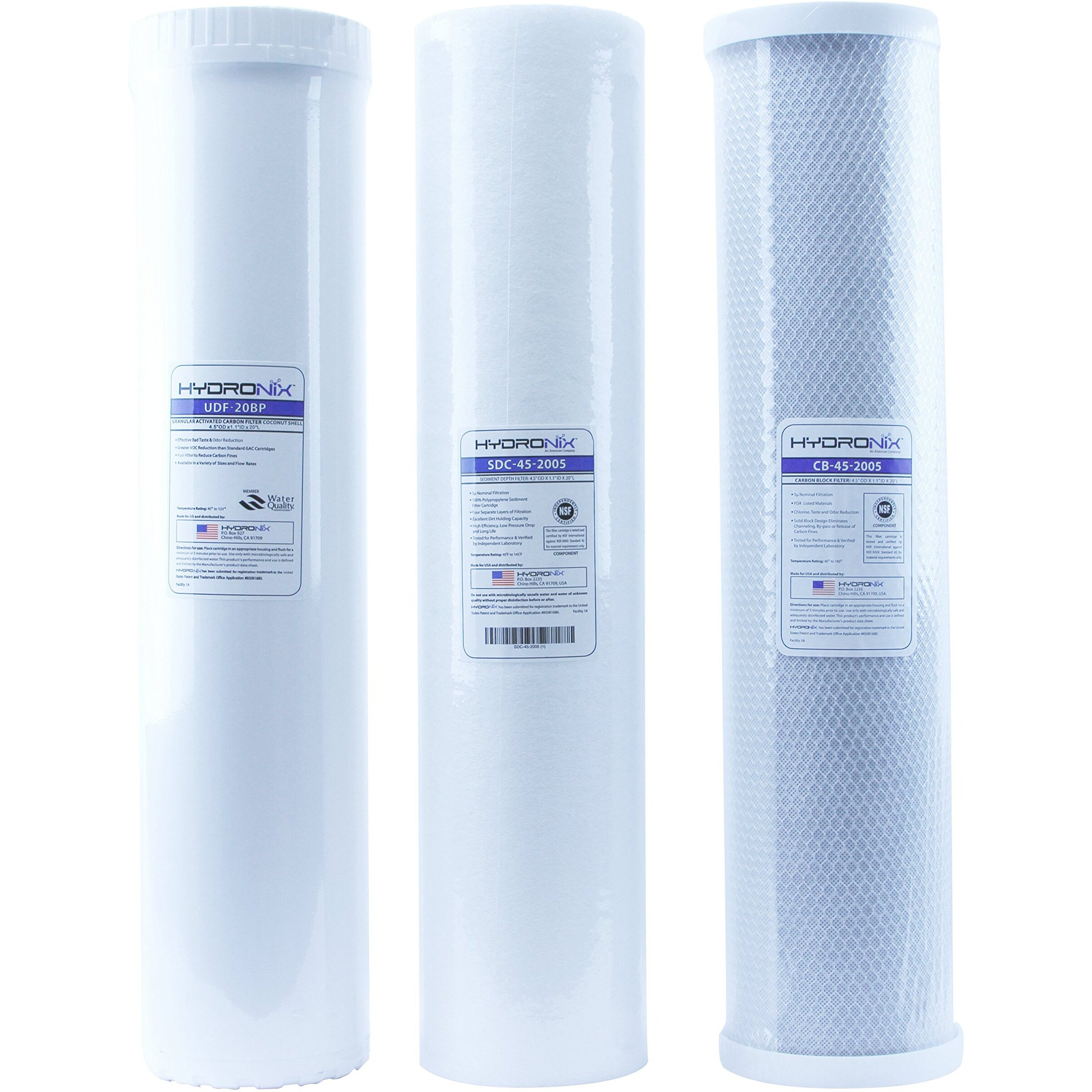Water Filters - Sediment/Gac/Carbon (Pack Of 3) | 4.5"" X 20""