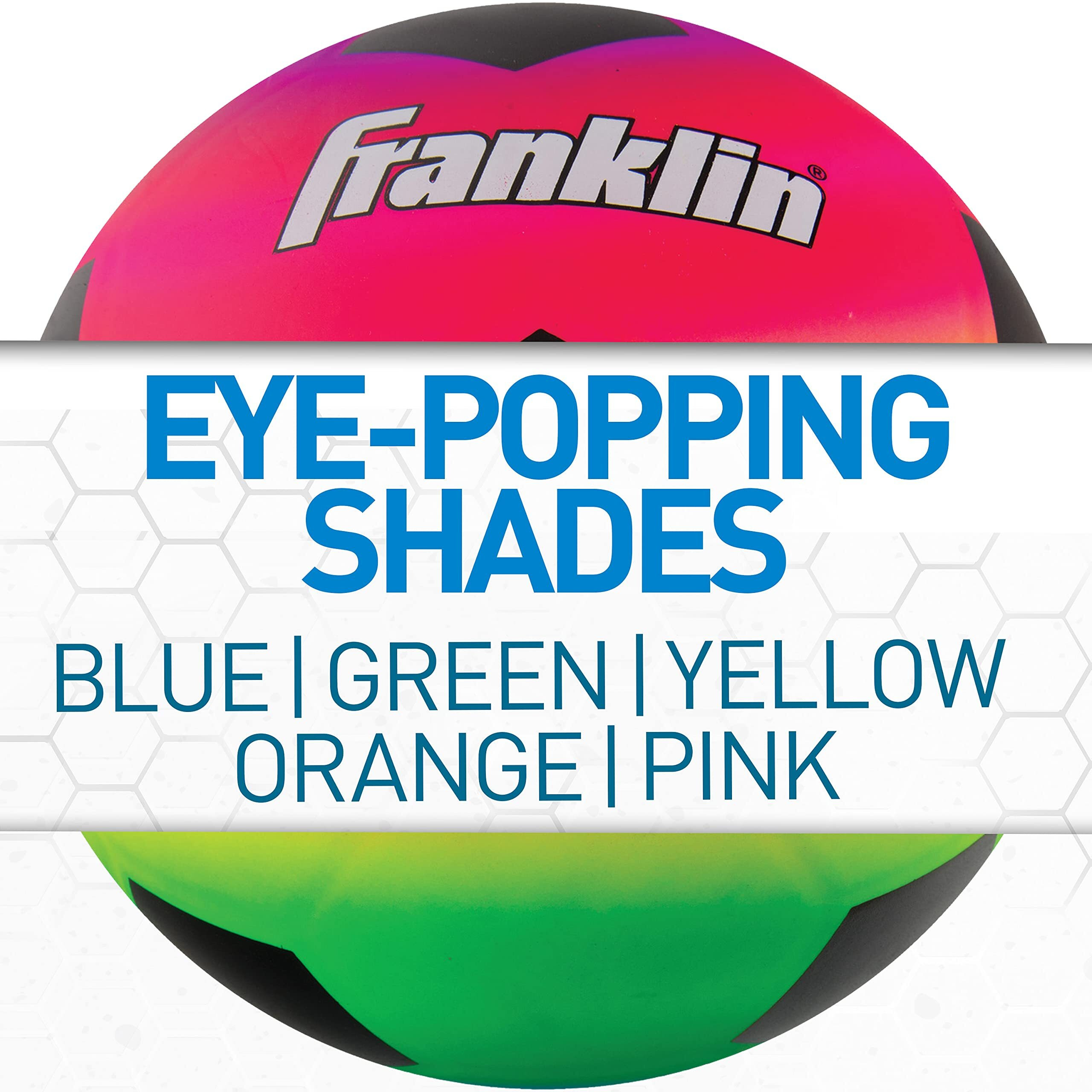 Franklin Sports Kids Mini Soccer Ball - Vibe Kids Indoor + Outdoor Soccer Ball - Rainbow Kids Pvc Ball - Great Playground Ball + Kickball For Kids - Fun Kids Toy Soccer Ball - Mini Indoor Soccer Ball