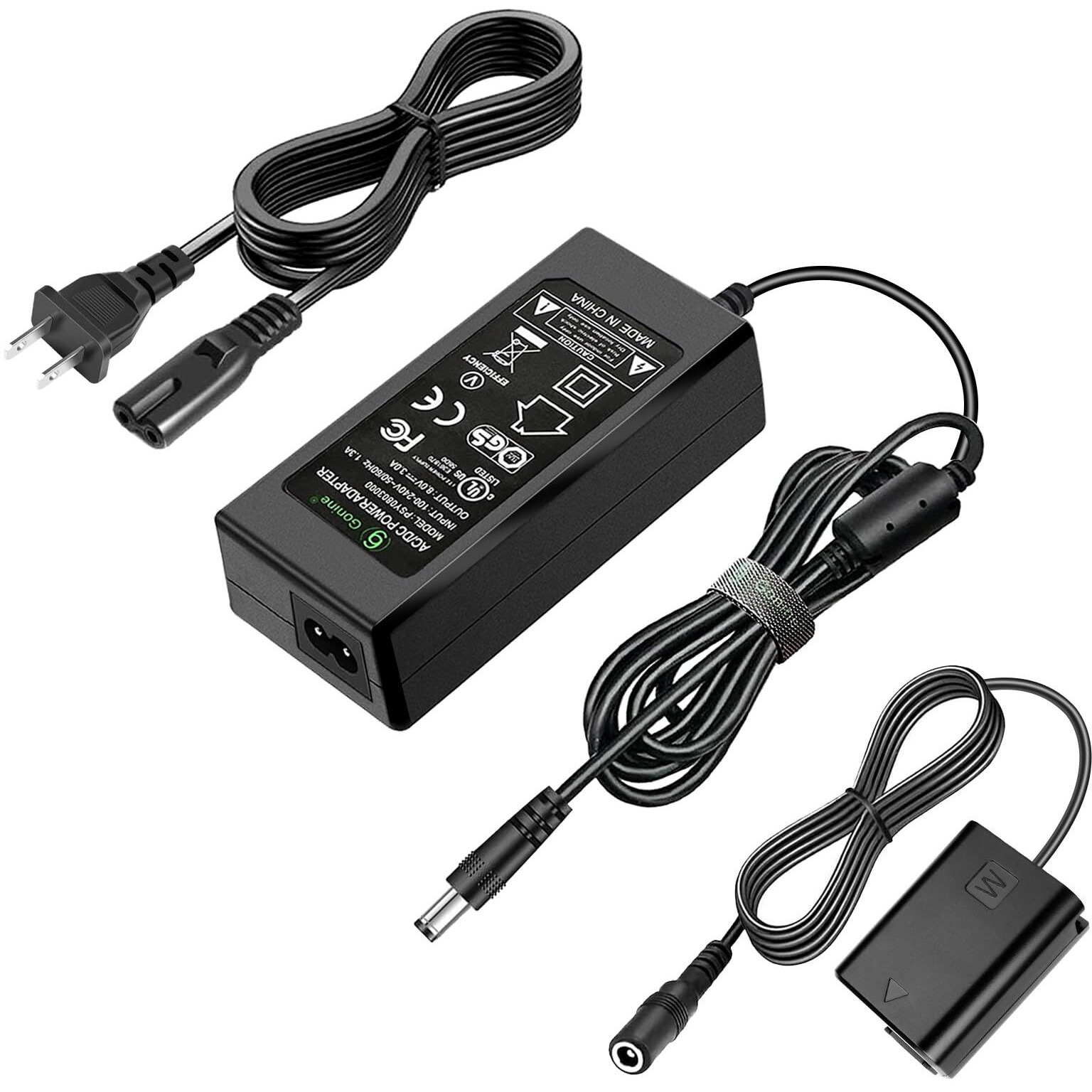 Gonine Ac-Pw20 Power Supply Np-Fw50 Zv-E10 Dummy Battery Acpw20 Continuous Ac Adapter Kit For Sony Alpha Zve10 A6400 A6000 A5100 A6100 A6300 A6500 A7 A7Ii A7S A7Sii Rx10 Ii Iv Cameras.