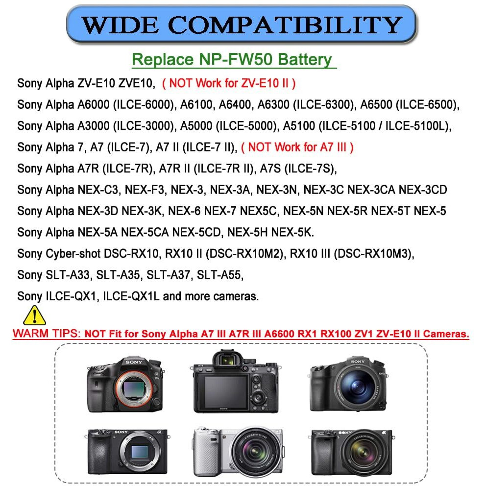 Gonine Ac-Pw20 Power Supply Np-Fw50 Zv-E10 Dummy Battery Acpw20 Continuous Ac Adapter Kit For Sony Alpha Zve10 A6400 A6000 A5100 A6100 A6300 A6500 A7 A7Ii A7S A7Sii Rx10 Ii Iv Cameras.