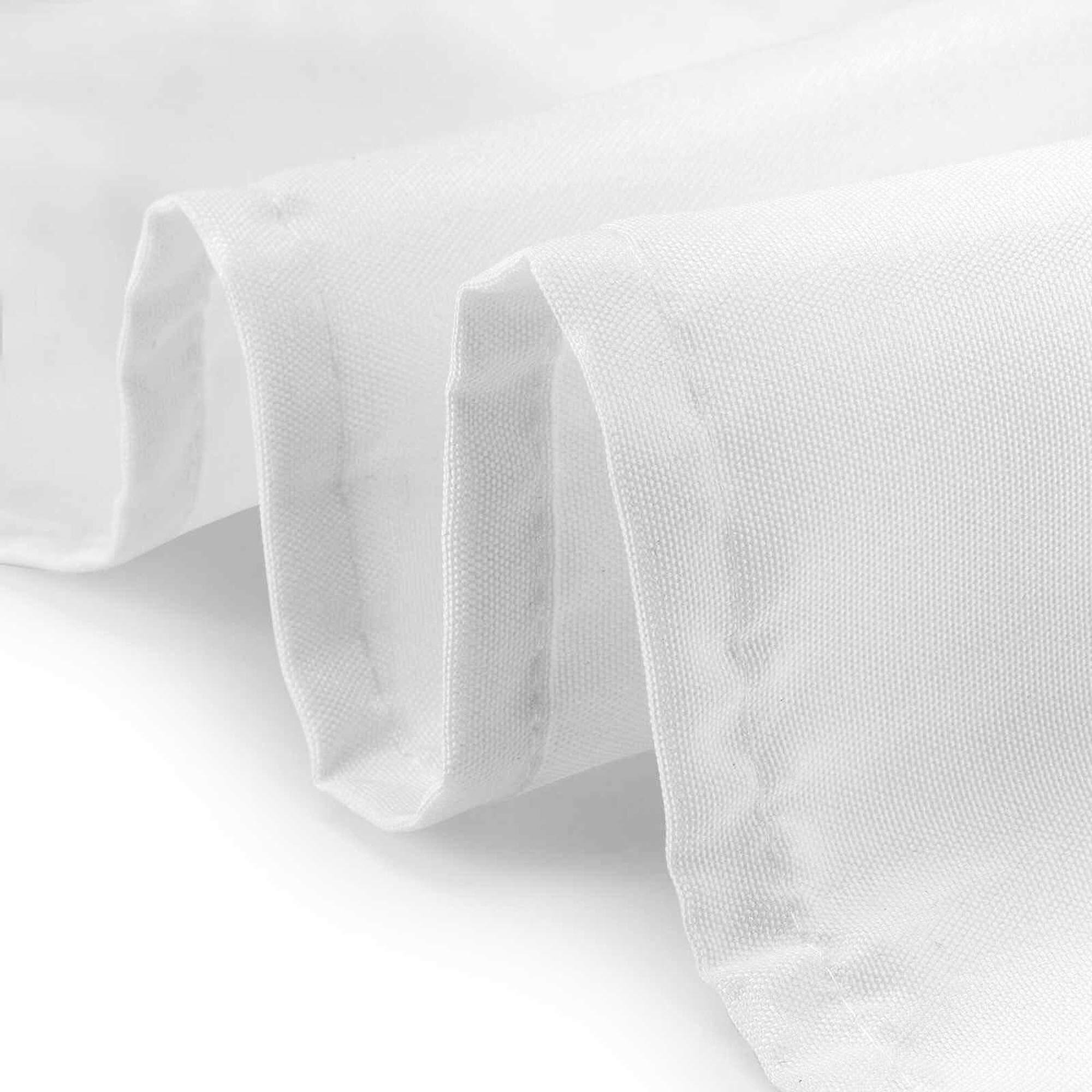 Lann's Linens - 54"" Square Premium Tablecloth For Wedding/Banquet/Restaurant - Polyester Fabric Table Cloth - White