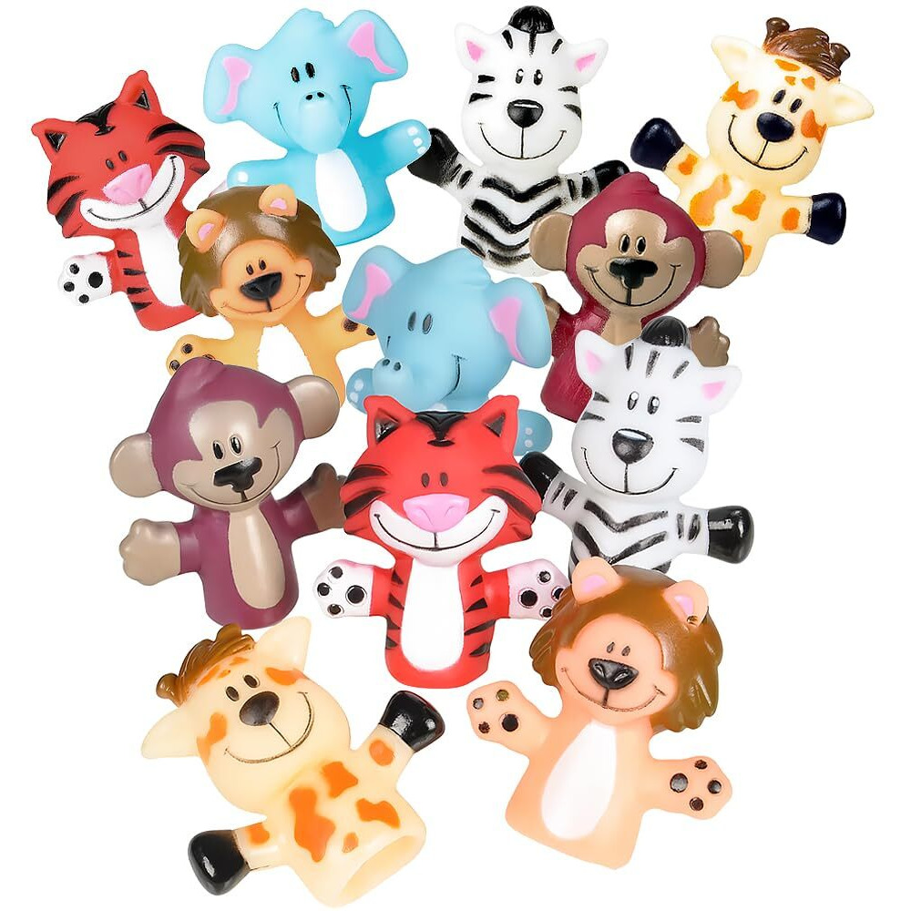 2&quot&quot Zoo Animal Finger Puppets