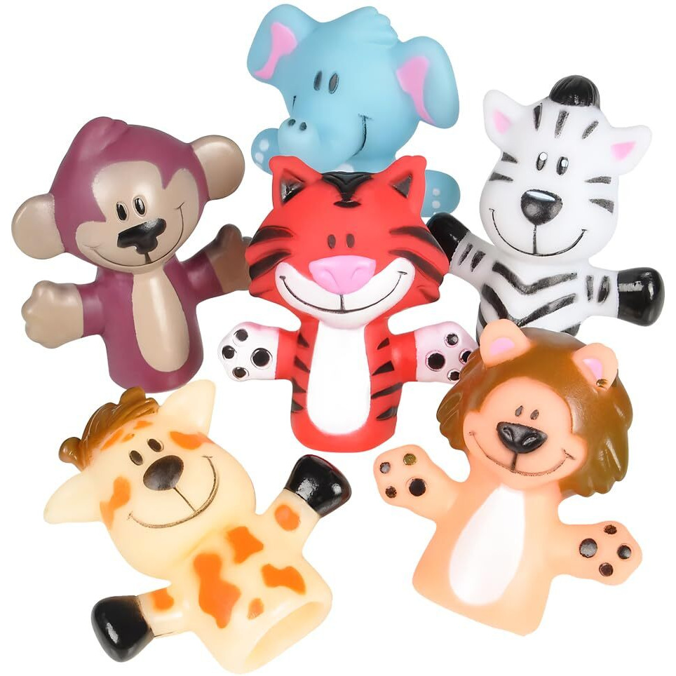2&quot&quot Zoo Animal Finger Puppets