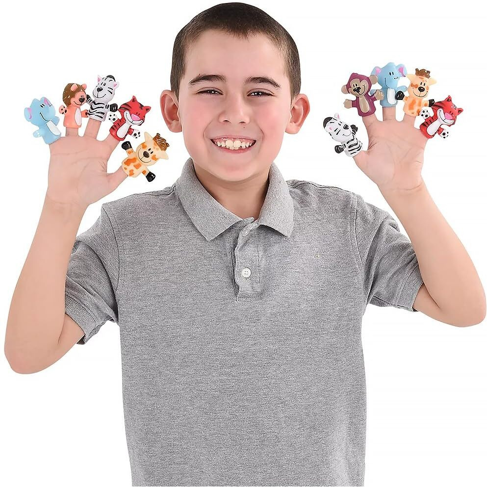 2&quot&quot Zoo Animal Finger Puppets