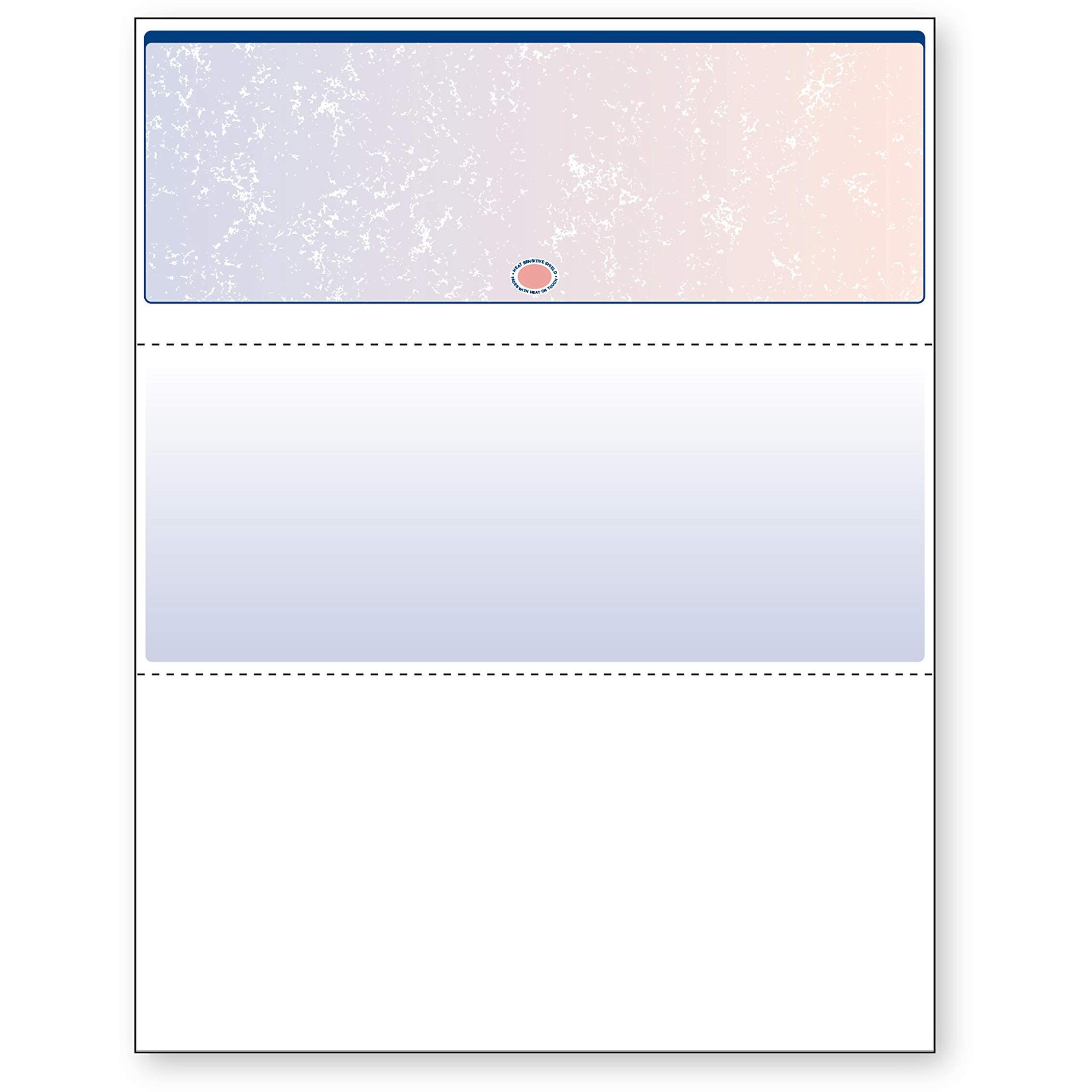 Docugard Blue/Red Prismatic Top Check, 8.5 X 11 Inches, 24 Lb, 500 Sheets, 1 Check Per Sheet (04532)