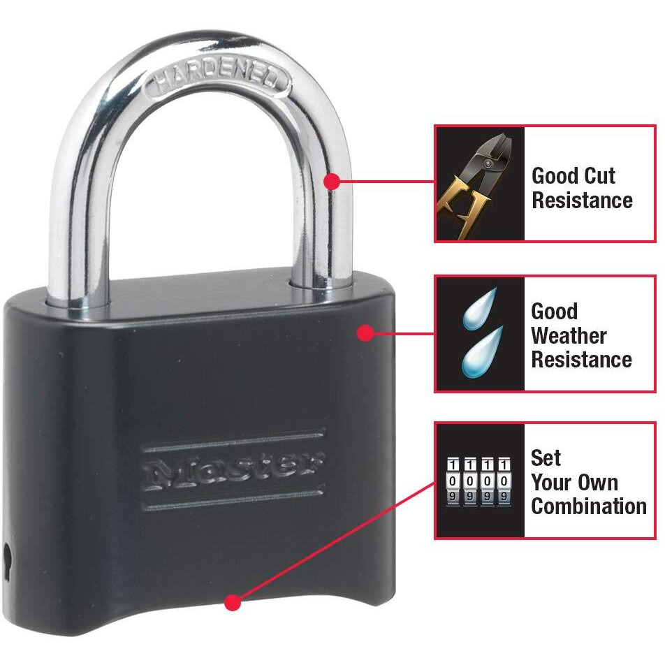 Master Lock 178D Set Your Own Combination Lock, 1 Pack, Black