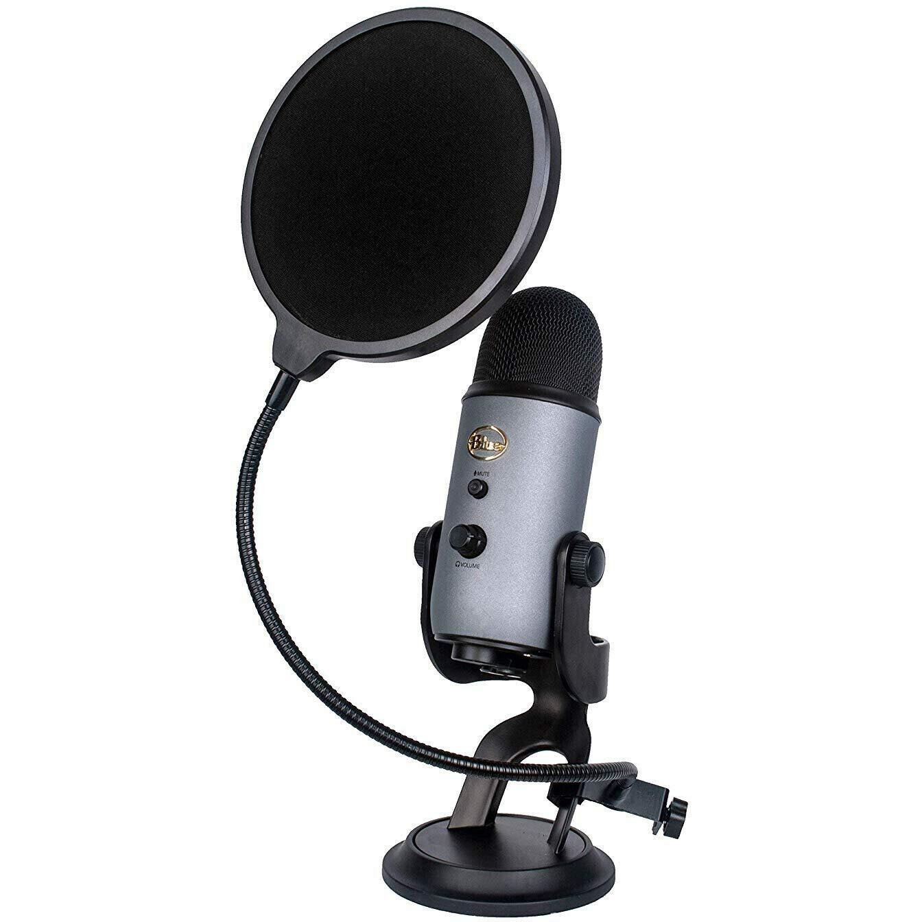 Dragonpad Usa 6"" Microphone Studio Pop Filter With Clamp (Black)