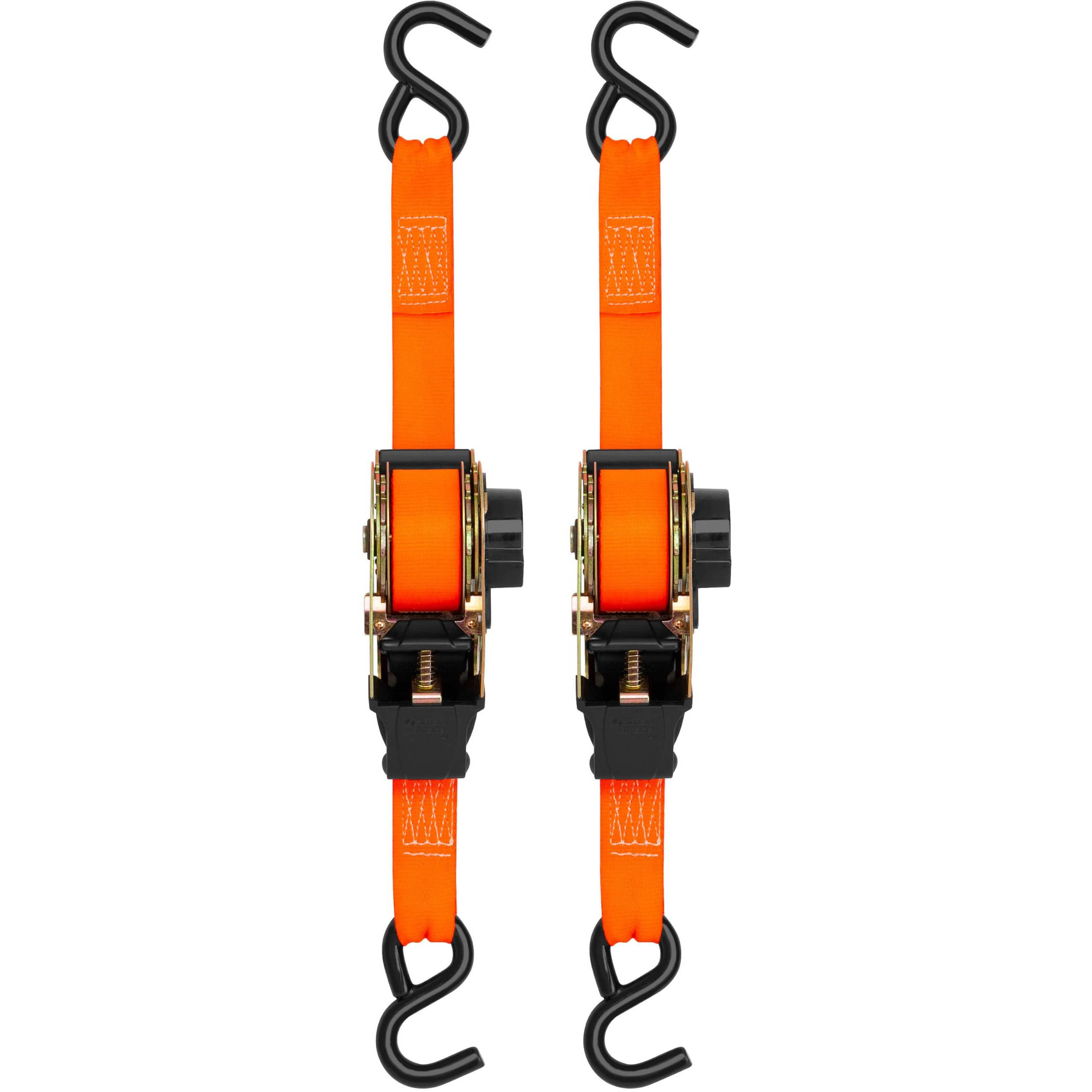 Smartstraps 10 Retractable Ratchet Straps, 2 Pack - 3,000Lb Break Strength, 1,000Lb Safe Work Load - Haul Motorcycles, Boats, And Appliances With Patented Technology Heavy Duty Ratchet Straps