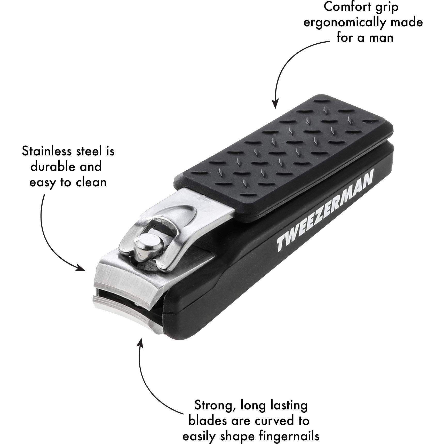 Tweezerman Precision Grip Fingernail Clipper, Black