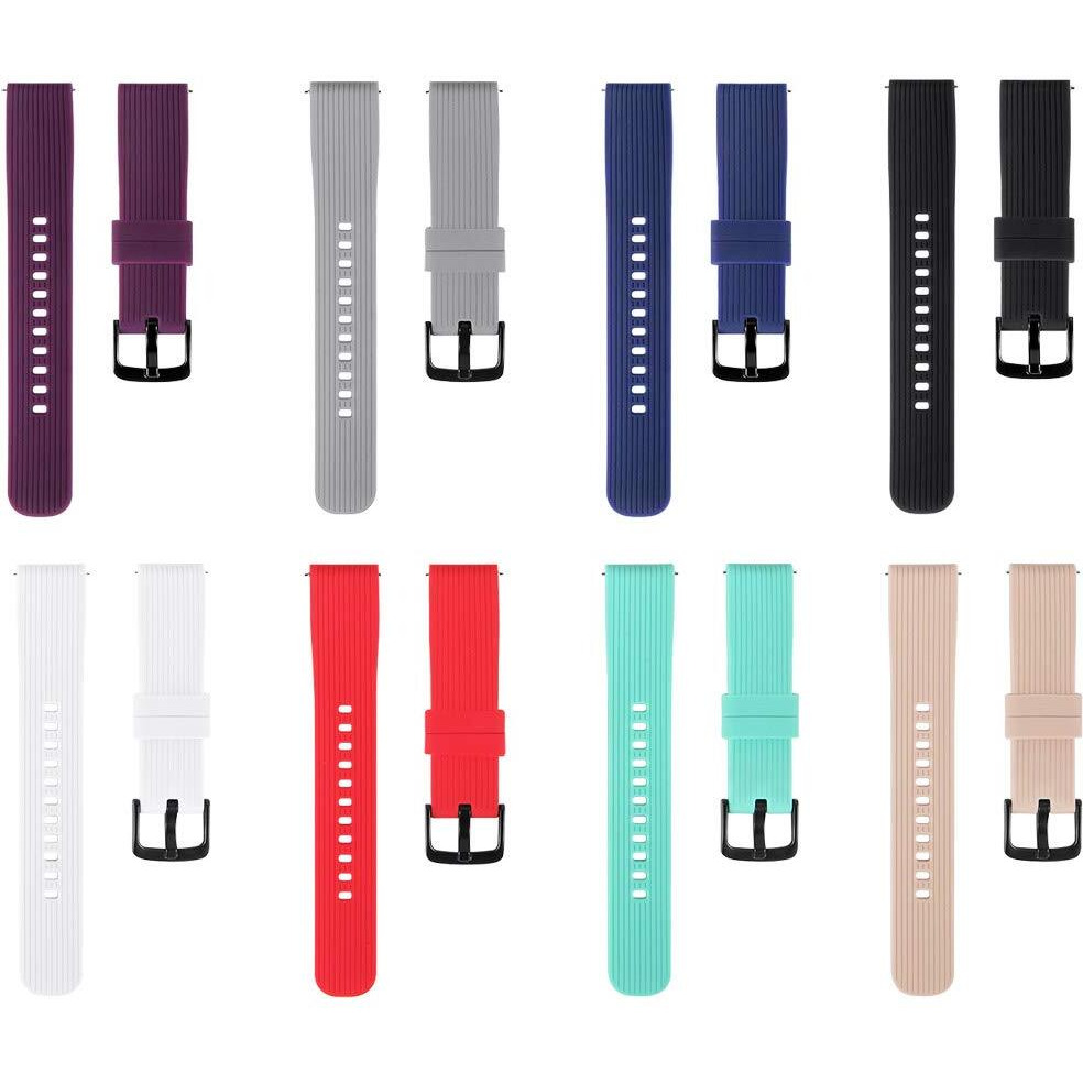 Gincoband 8Pcs Sport Bands Replacement For Samsung Galaxy Watch 42Mm,46Mm,No Tracker (8-Colors For Galaxy Watch(42Mm), Buckle Design)