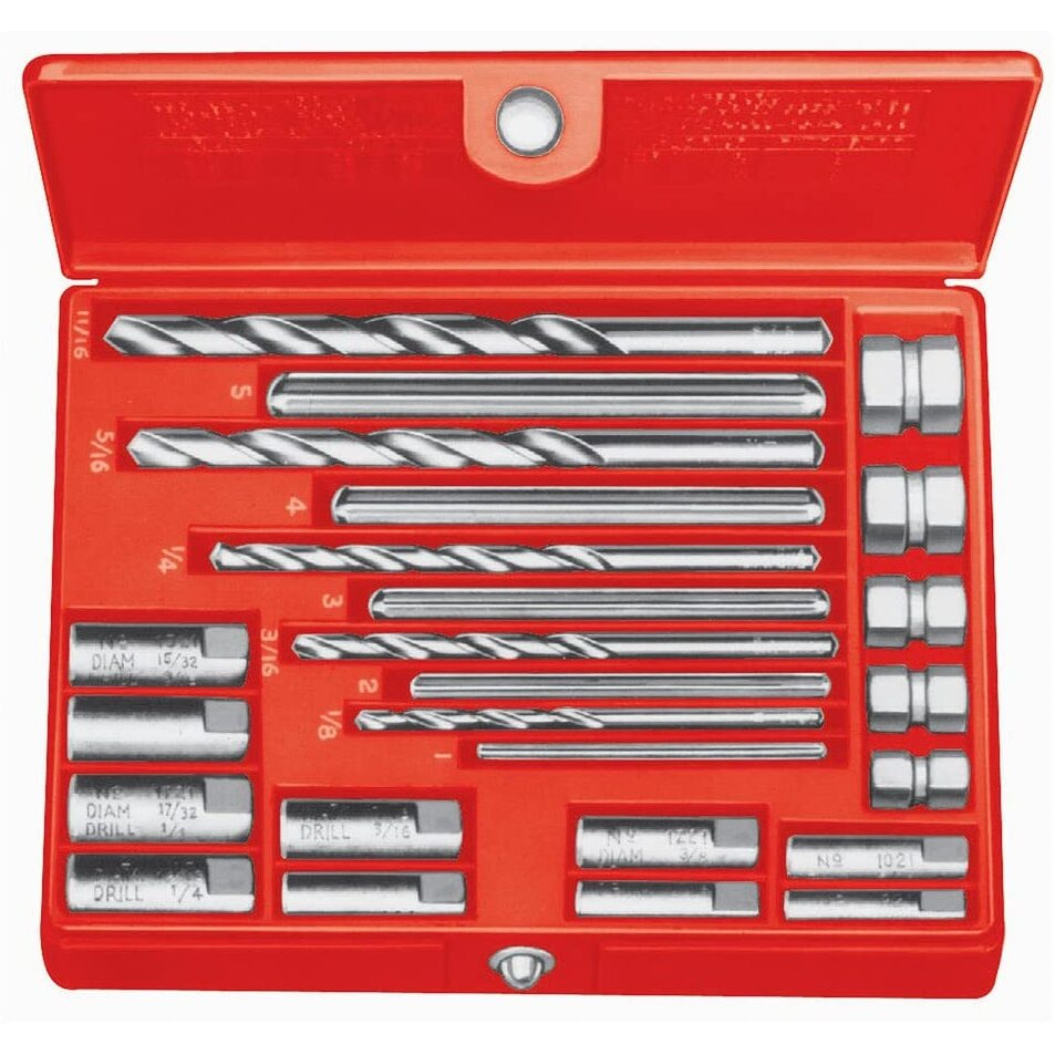 Ridgid 35585 10 Screw Extractor Set, 1/4-Inch To 1/2-Inch Broken Screw Extractor