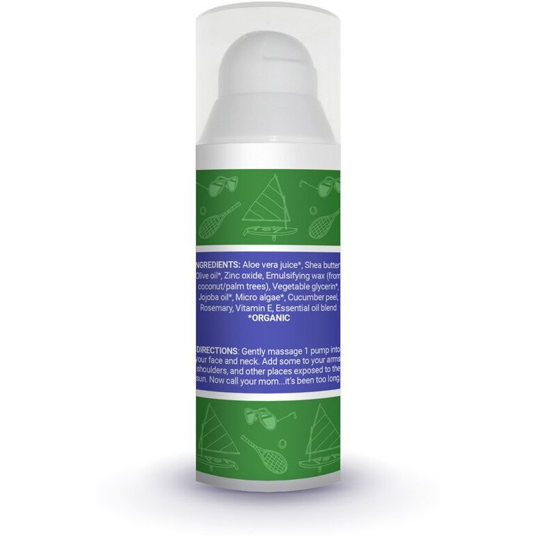 Face Moisturizer With Spf 12 Sun Protection (Cucumber Sage) | Reduces Redness And Prevents Sun Damage | 100% Natural With Organic Ingredients | Made For Sensitive And Oily Skin | 1.7 Fl. Oz.